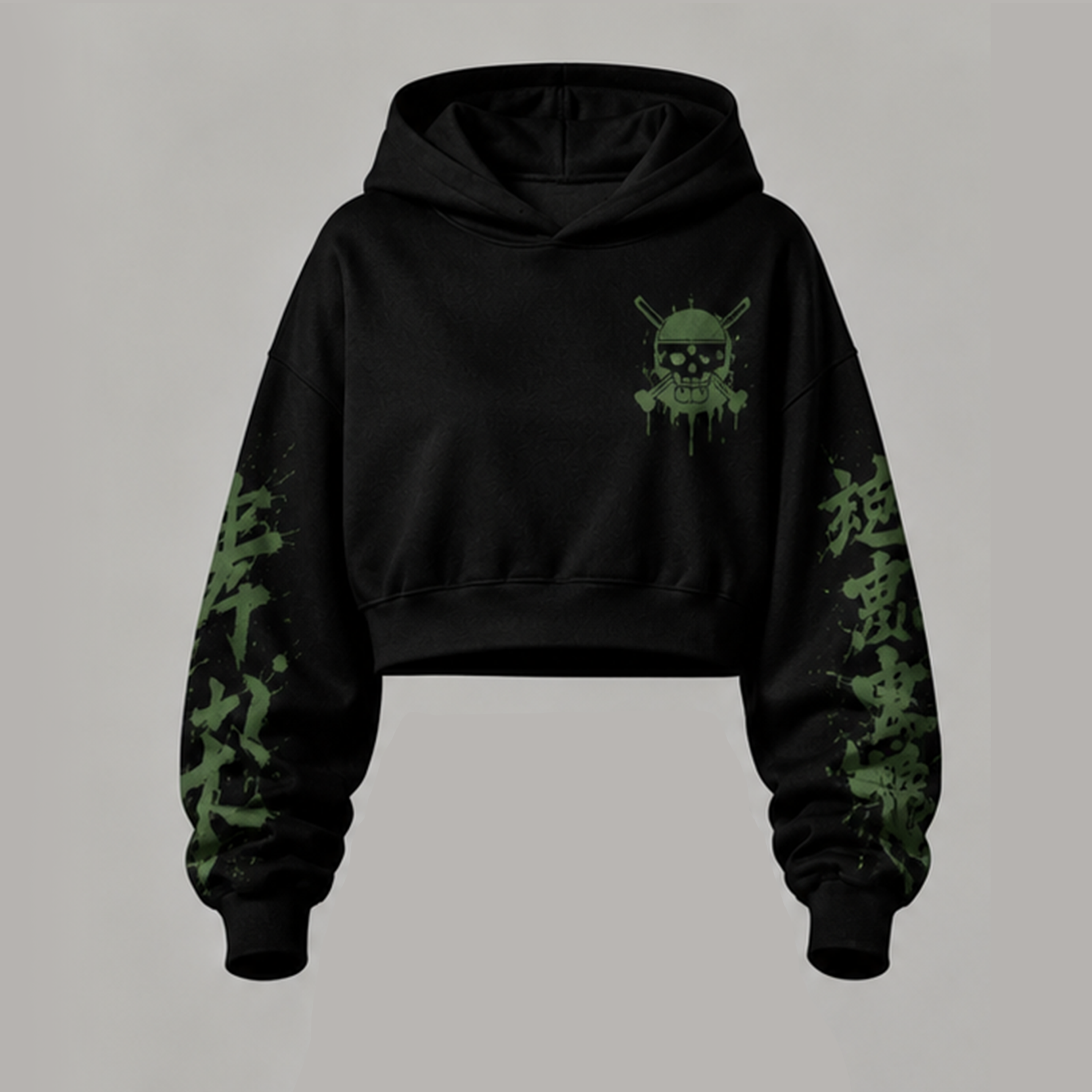 One Piece Cropped Long Sleeve Hoodie & High Waist Jogger Pants Two Piece TeeThreads Sustain the Scene with Custom Apparel
