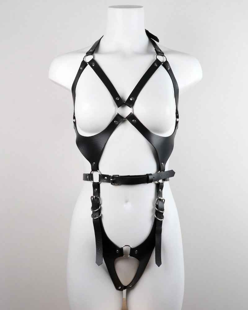 PU Leather Harness Belts Full Body Bondage
