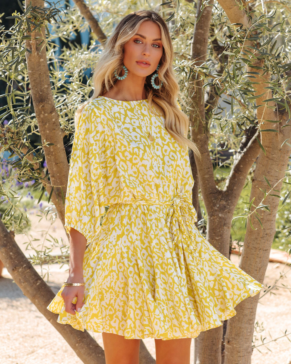 Hey Now Leopard Rope Tie Dress - Se7enfashion