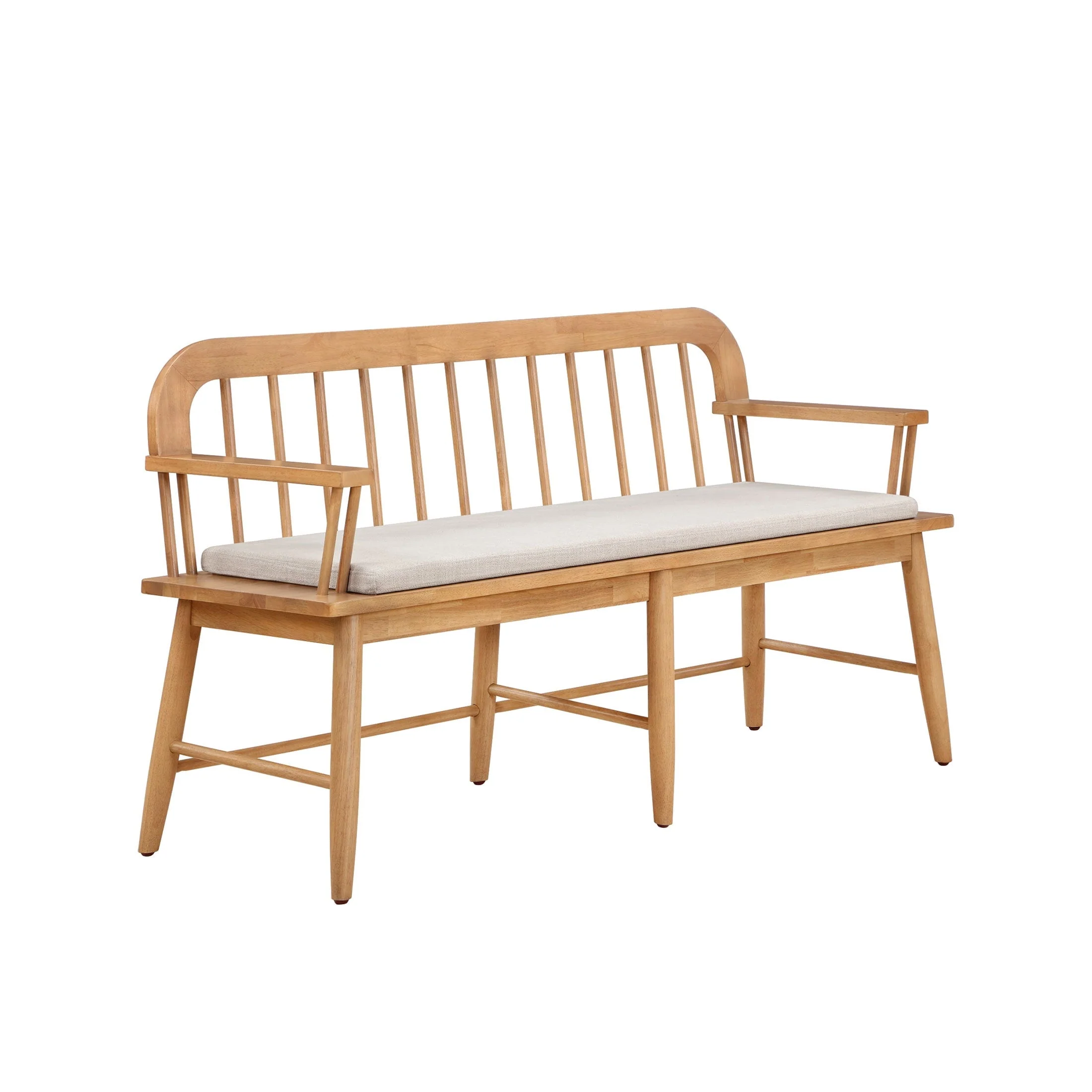 Better Homes & Gardens Windemere Solid Wood Bench, Natural Oak finish, by Dave & Jenny Marrs - Image 2