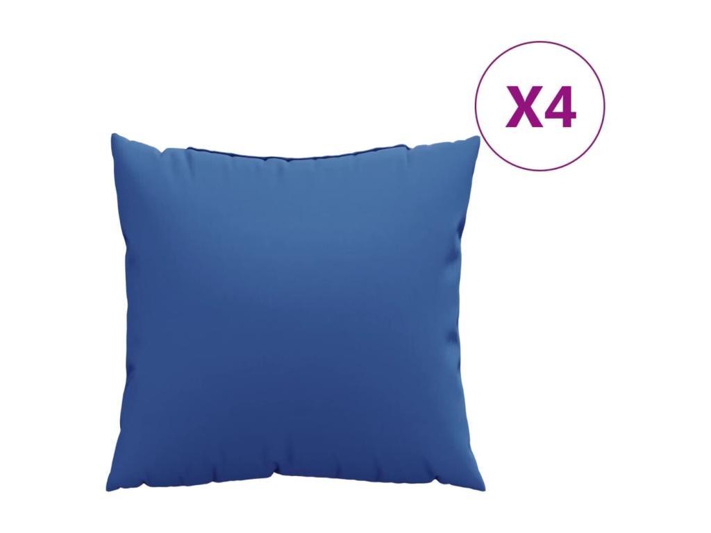 Cojines de sofá 4 unidades tela azul royal 50x50 cm