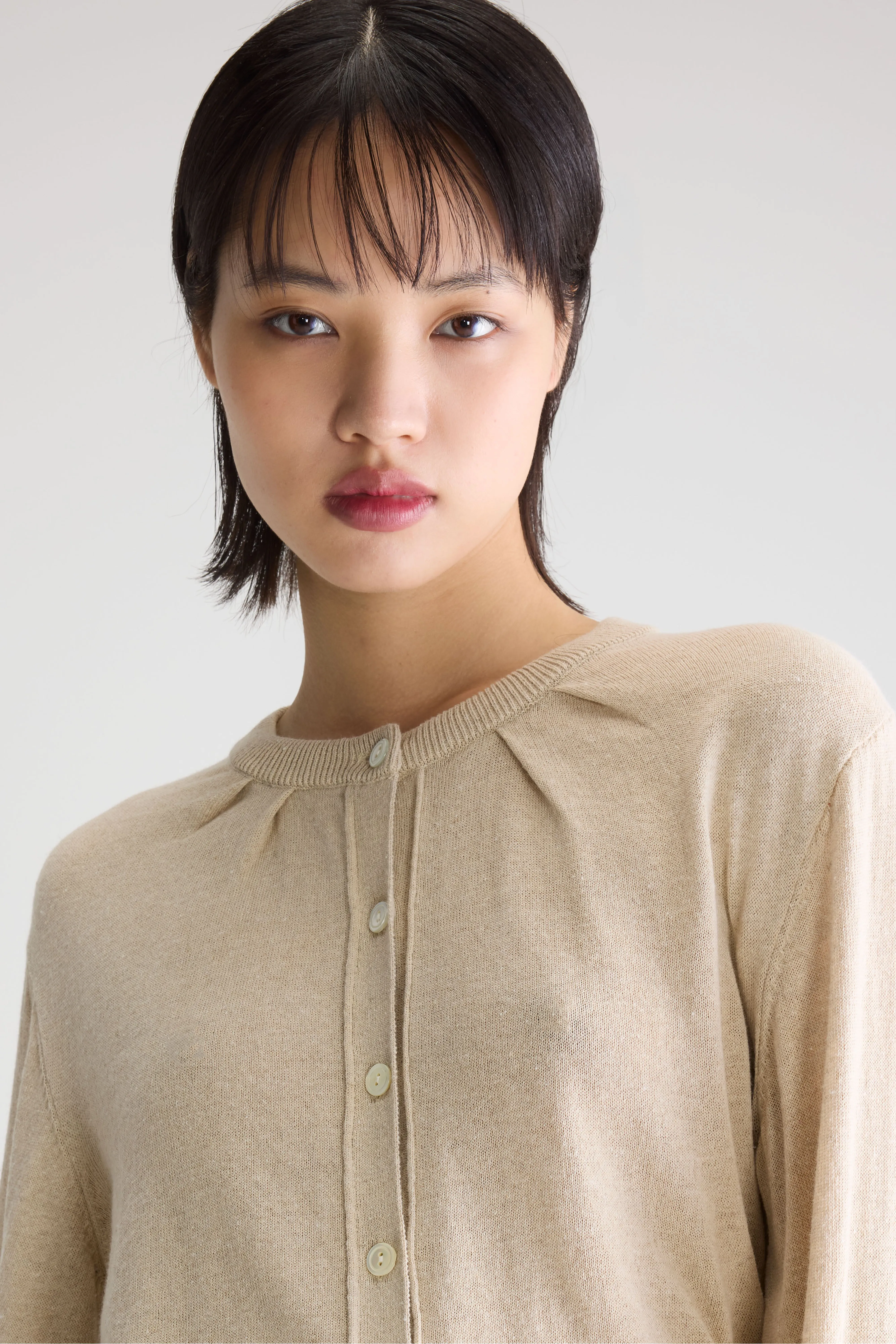 Bellerose North crewneck cardigan (261 / W / OATMEAL)