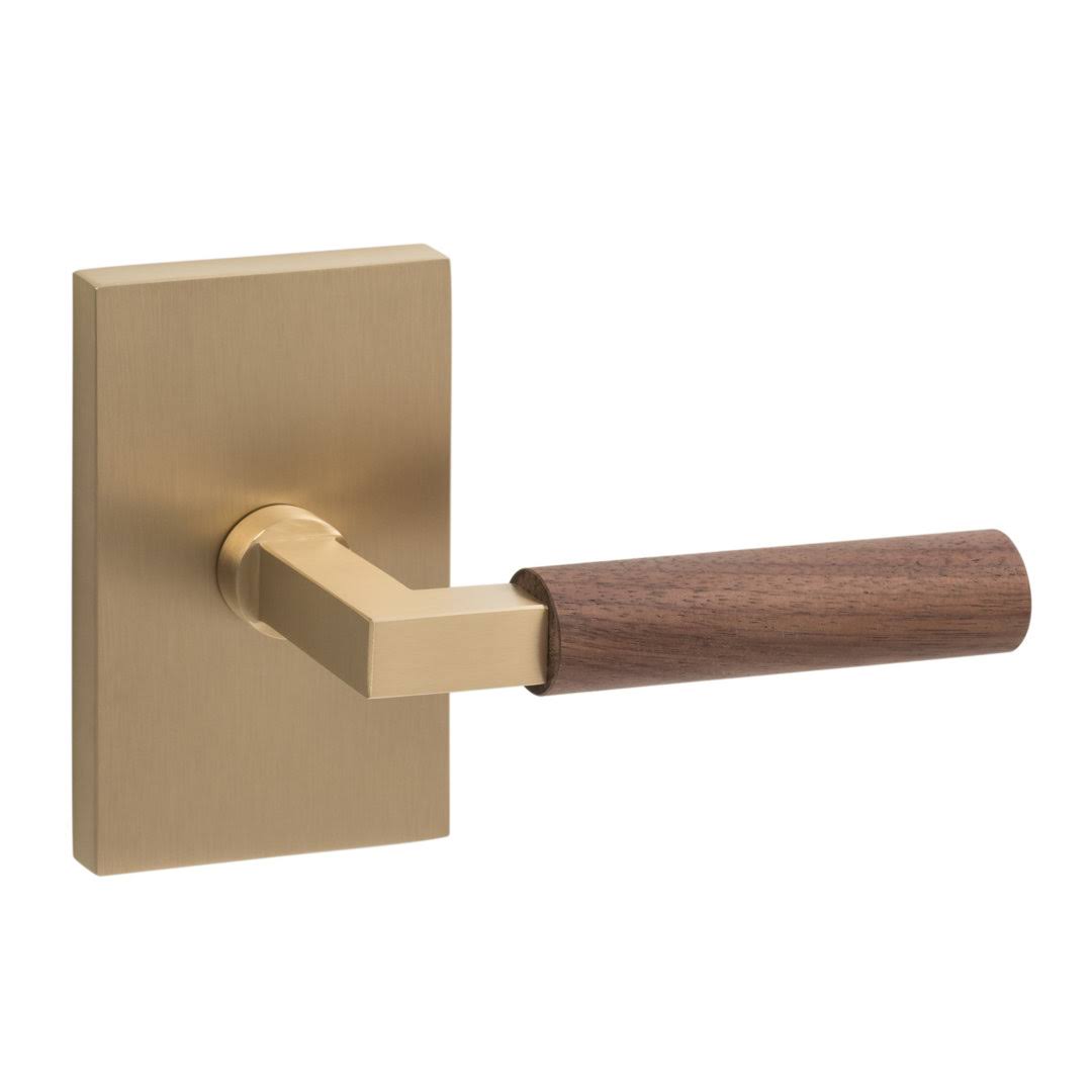 Sure-Loc Hardware LV100 SB GRIP-WN Door Lever with Levanto Dummy Rosette Finish: Satin Brass(Satin Brass)