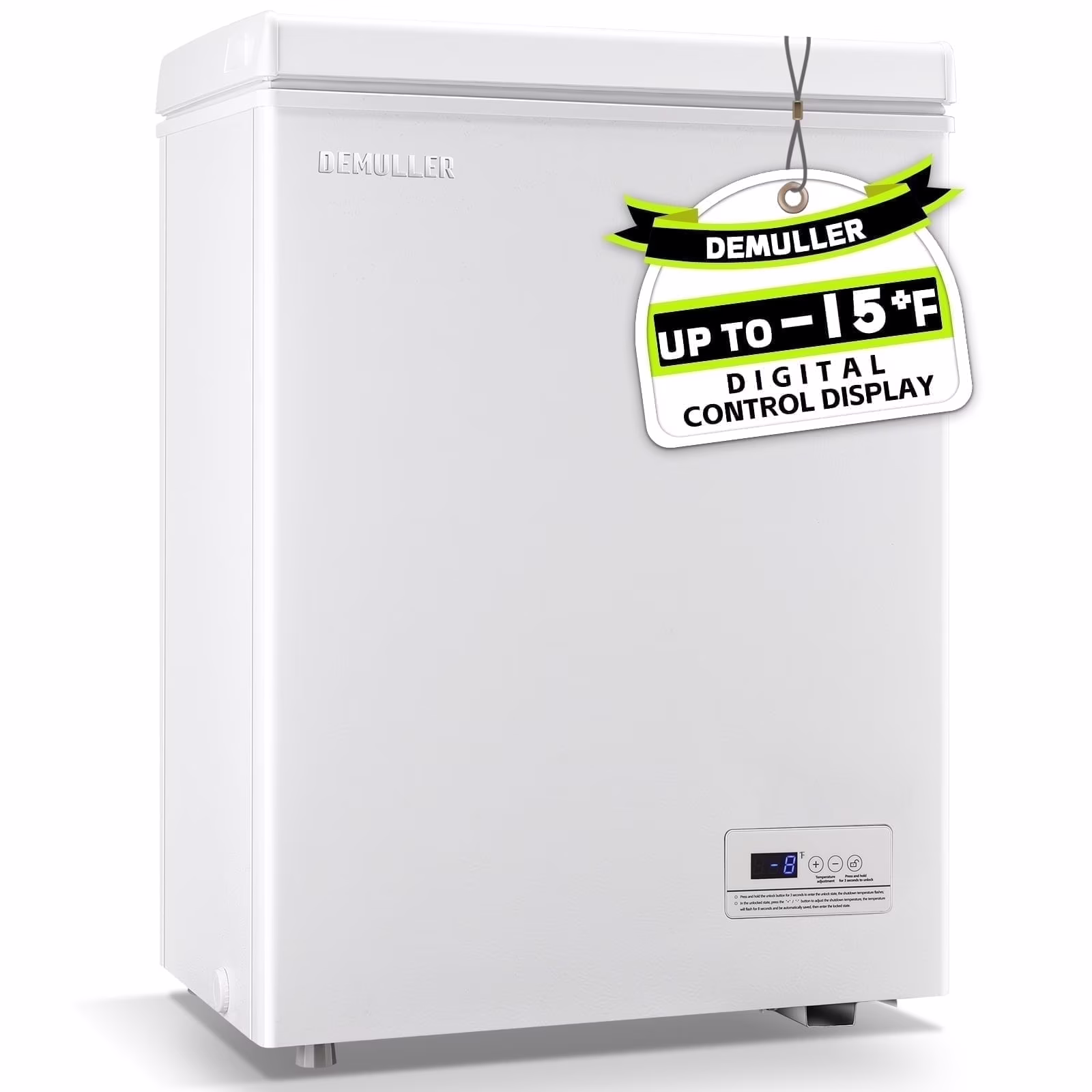 DEMULLER 4.0 Cu.ft Deep Chest Freezer Mini Freezers Top Open Door Rmovable Storage Baskets New Black