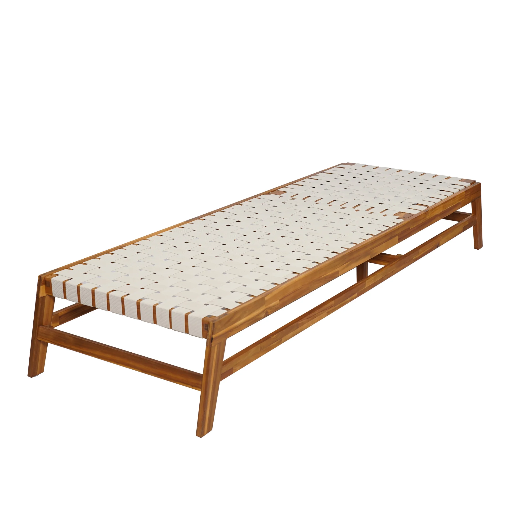 Christopher Knight Home Outdoor Wood Chaise Lounge Chair, Adjustable 4-Position Recliner with Rope Seat, Teak - Image 13