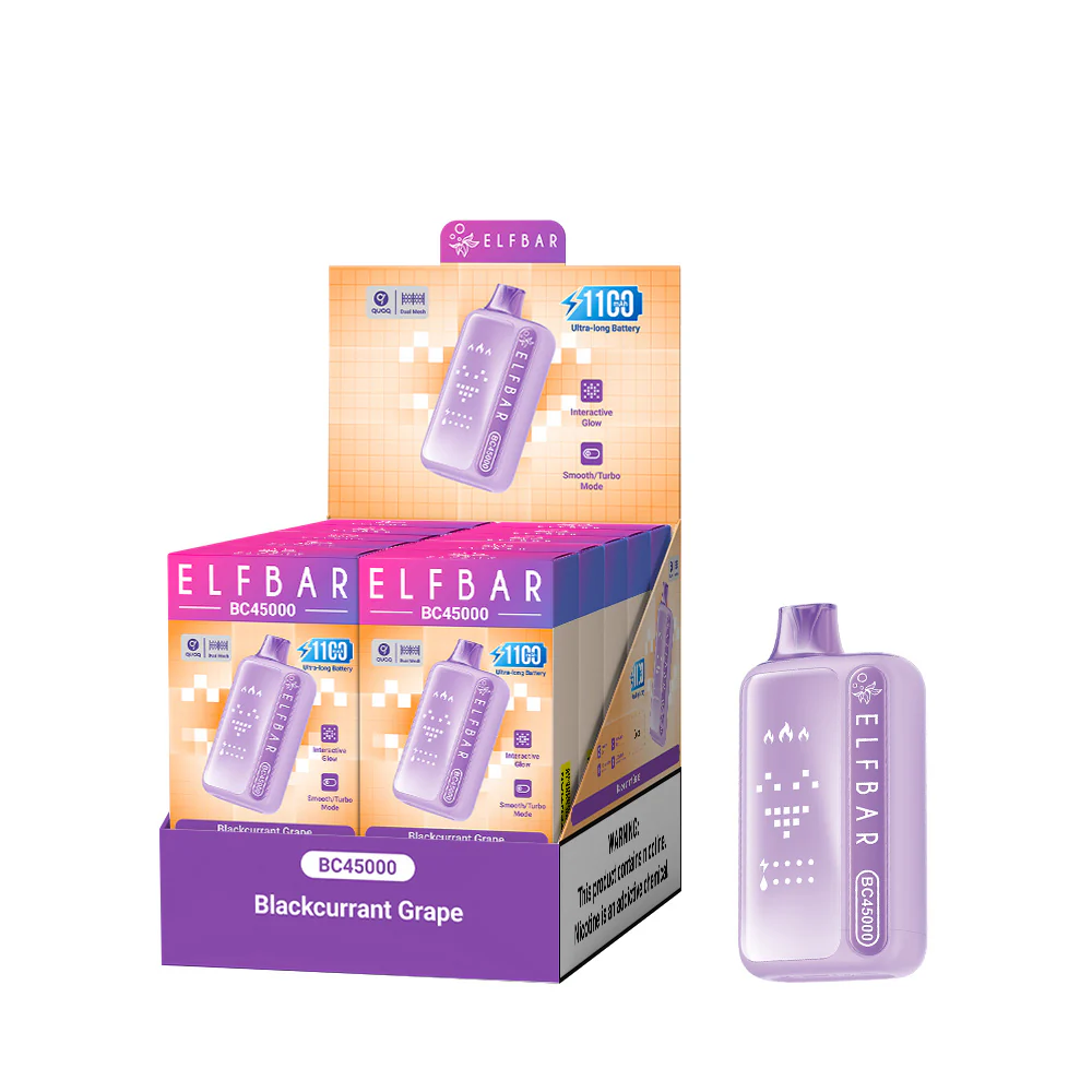 ELFBAR BC45000 cigarette électronique jetable rechargeable (toutes les saveurs)