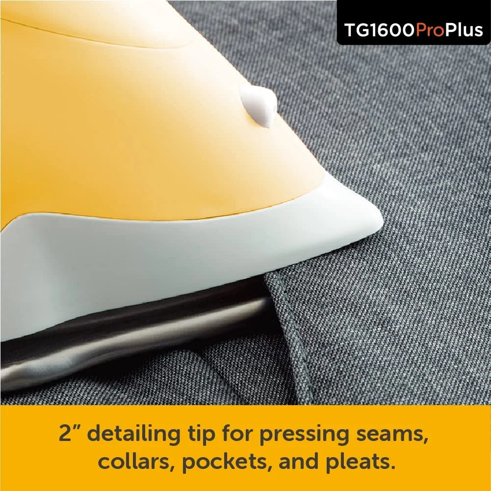 Oliso TG1600 Pro Plus 1800 Watt SmartIron with Auto Lift - for Clothes, Sewing, Quilting and Crafting Ironing | Diamond Ceramic-Flow Soleplate Steam Iron, Yellow - Image 8