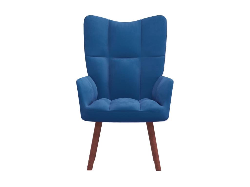 Sillón de relajación de terciopelo azul