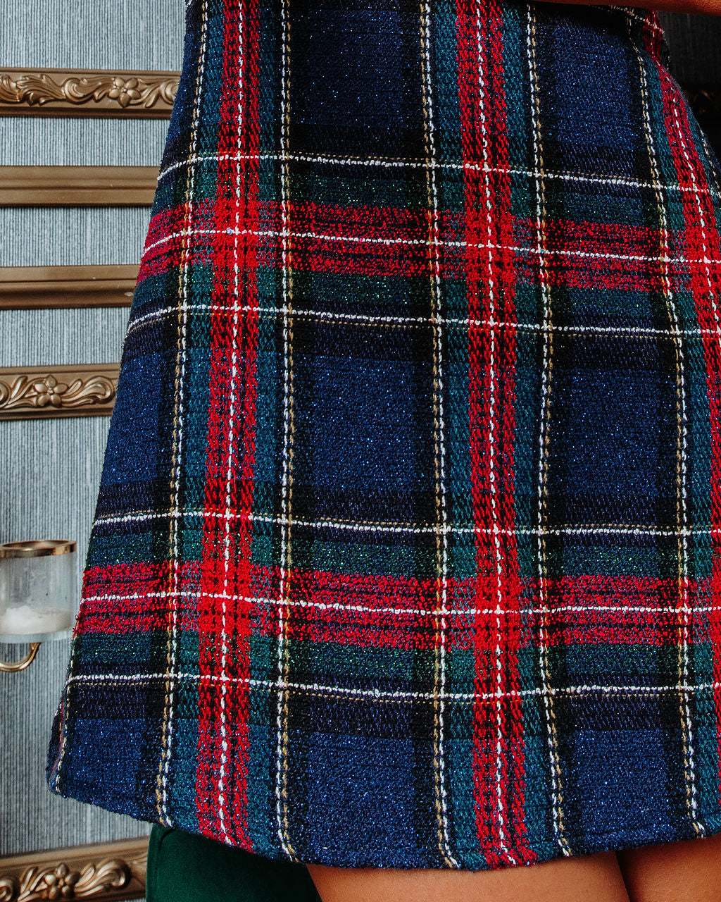 Best Wishes Plaid Tweed Mini Dress - Se7enfashion