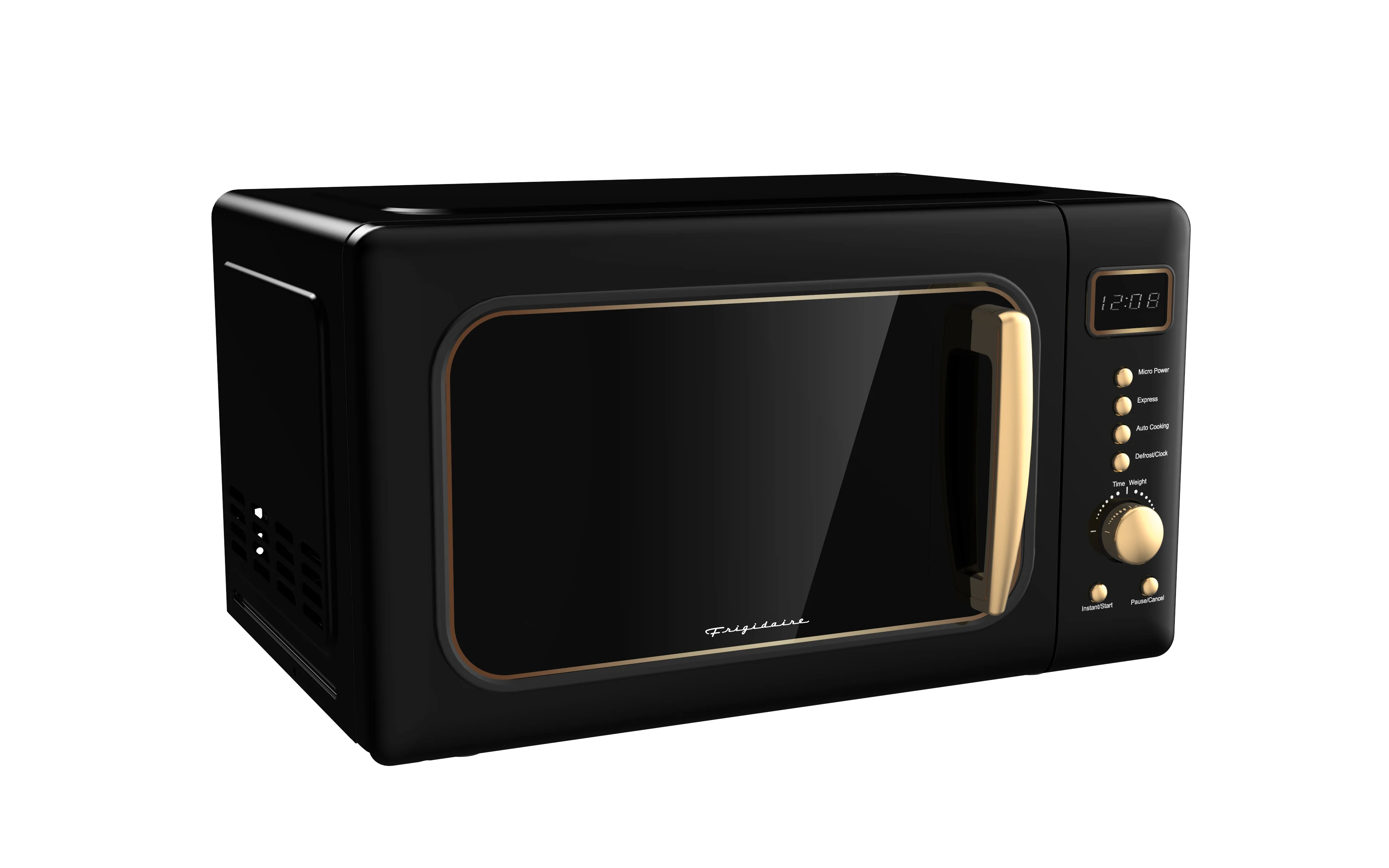 Frigidaire 0.7 Cu. Ft. Retro Countertop Microwave Oven, Black and Gold - Image 10
