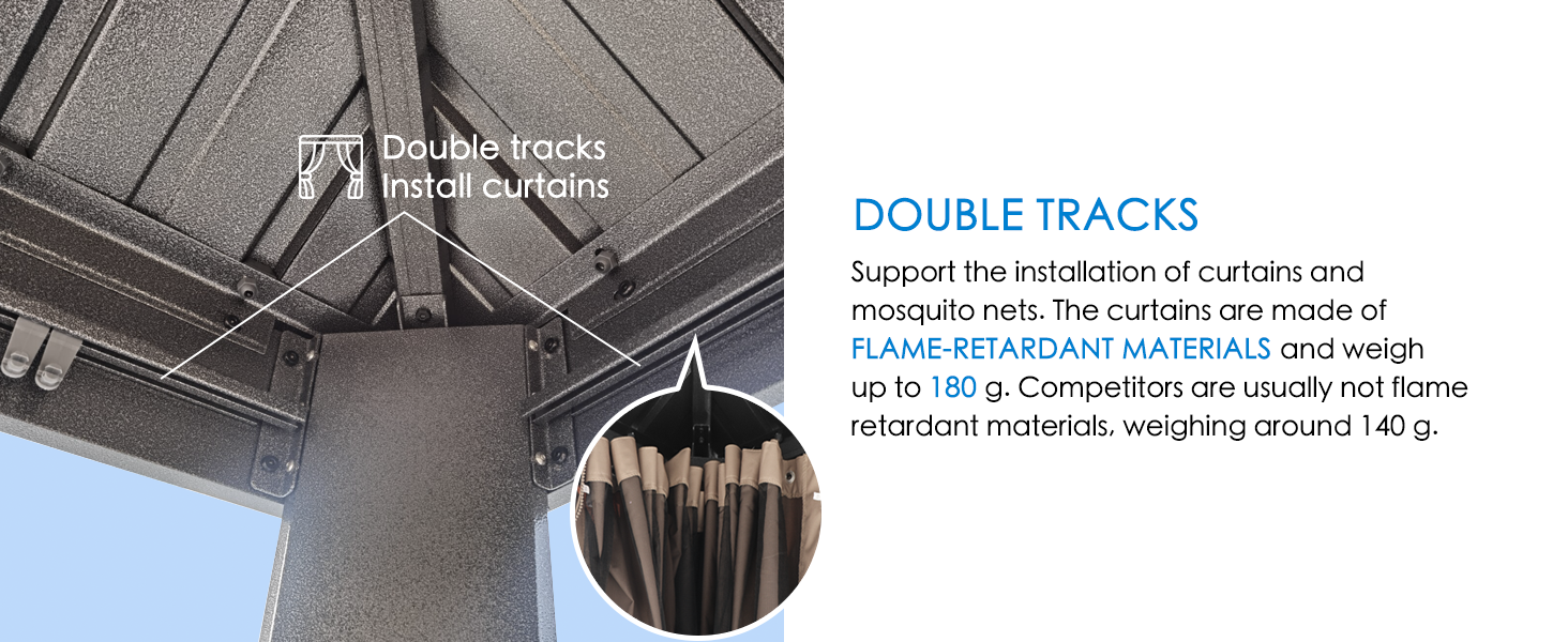 double tracks, curtain installation, flame - retardant, mosquito nets