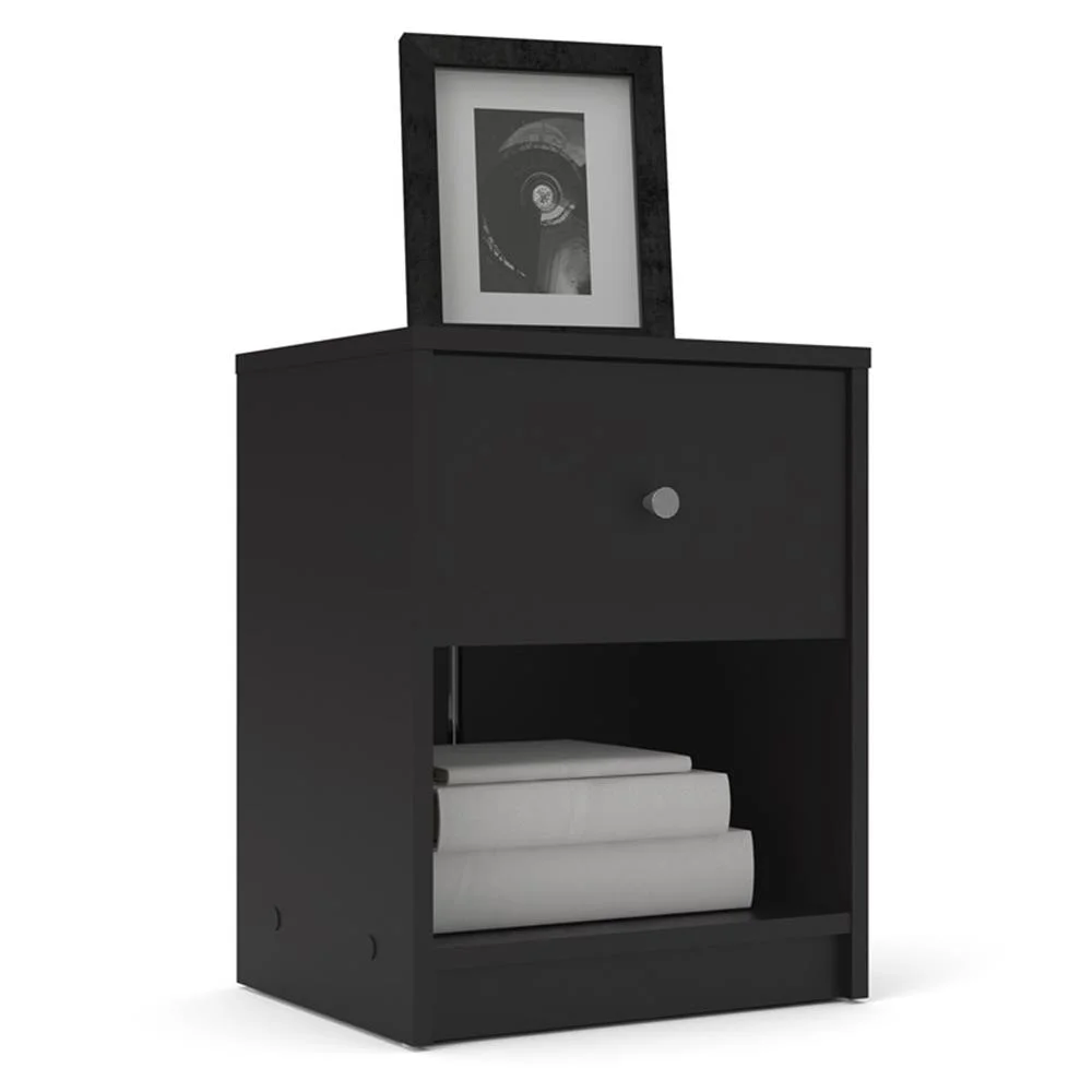 Pemberly Row 3PC Engineered Wood Dresser and Nightstands Bedroom Set in Black