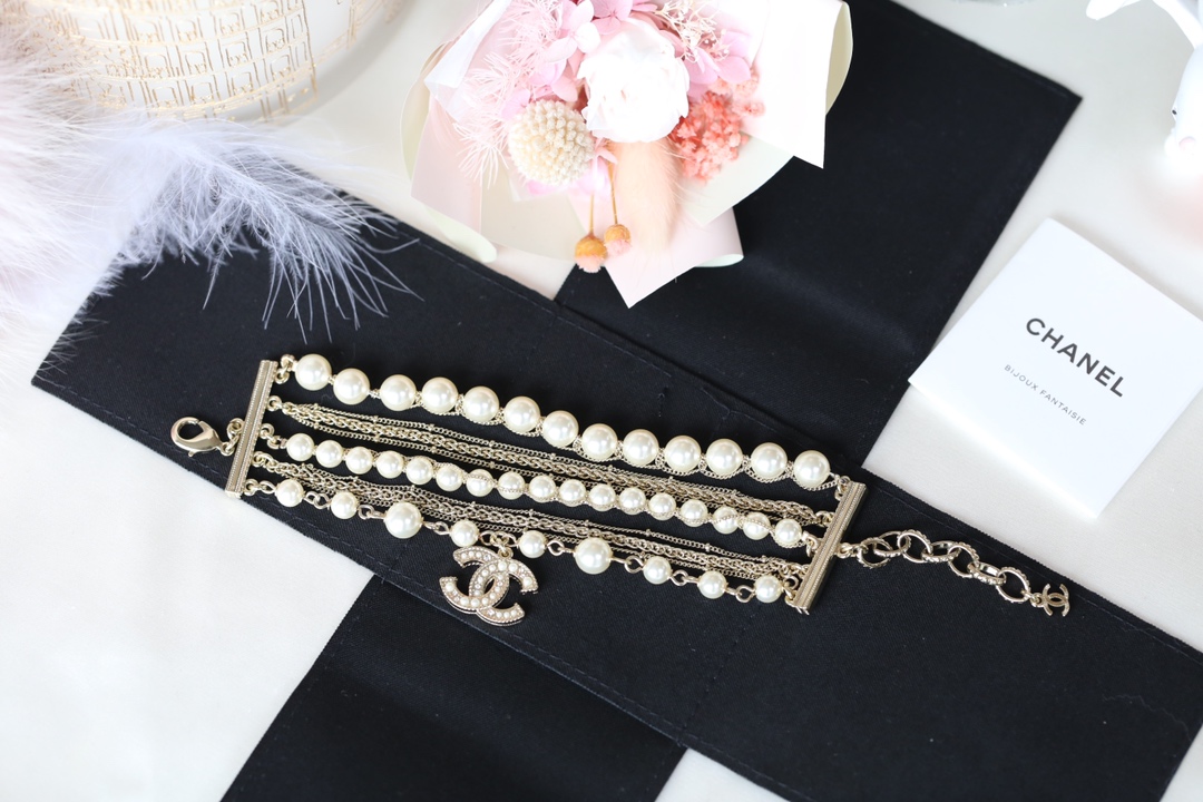Chanel Vintage Multi Row Pearl Bracelet - Original Replica Club