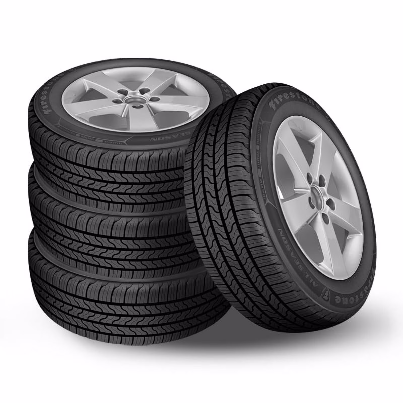 4 Firestone All-Season 225/65R17 102H 480AB Touring Tires 55000 Mileage Warranty FS013343 / 225/65/17 / 2256517