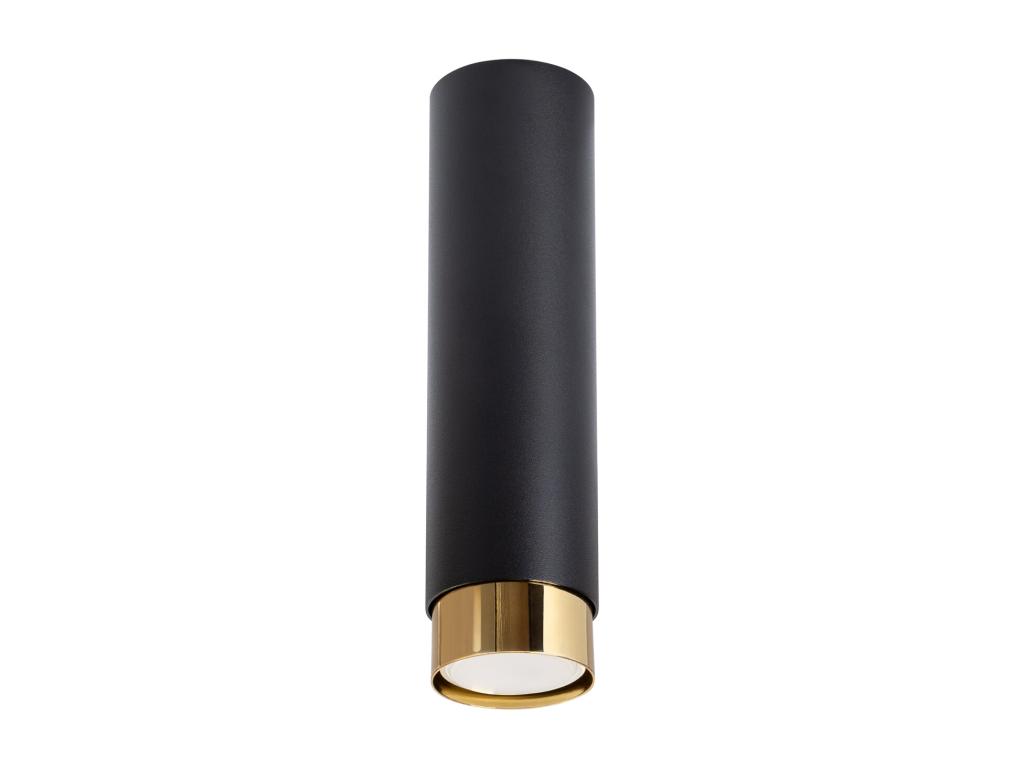 Lámpara de techo Nero moderno de acero - 1 fuentes luminosas - L.6 x A.22,5 cm - negro/oro
