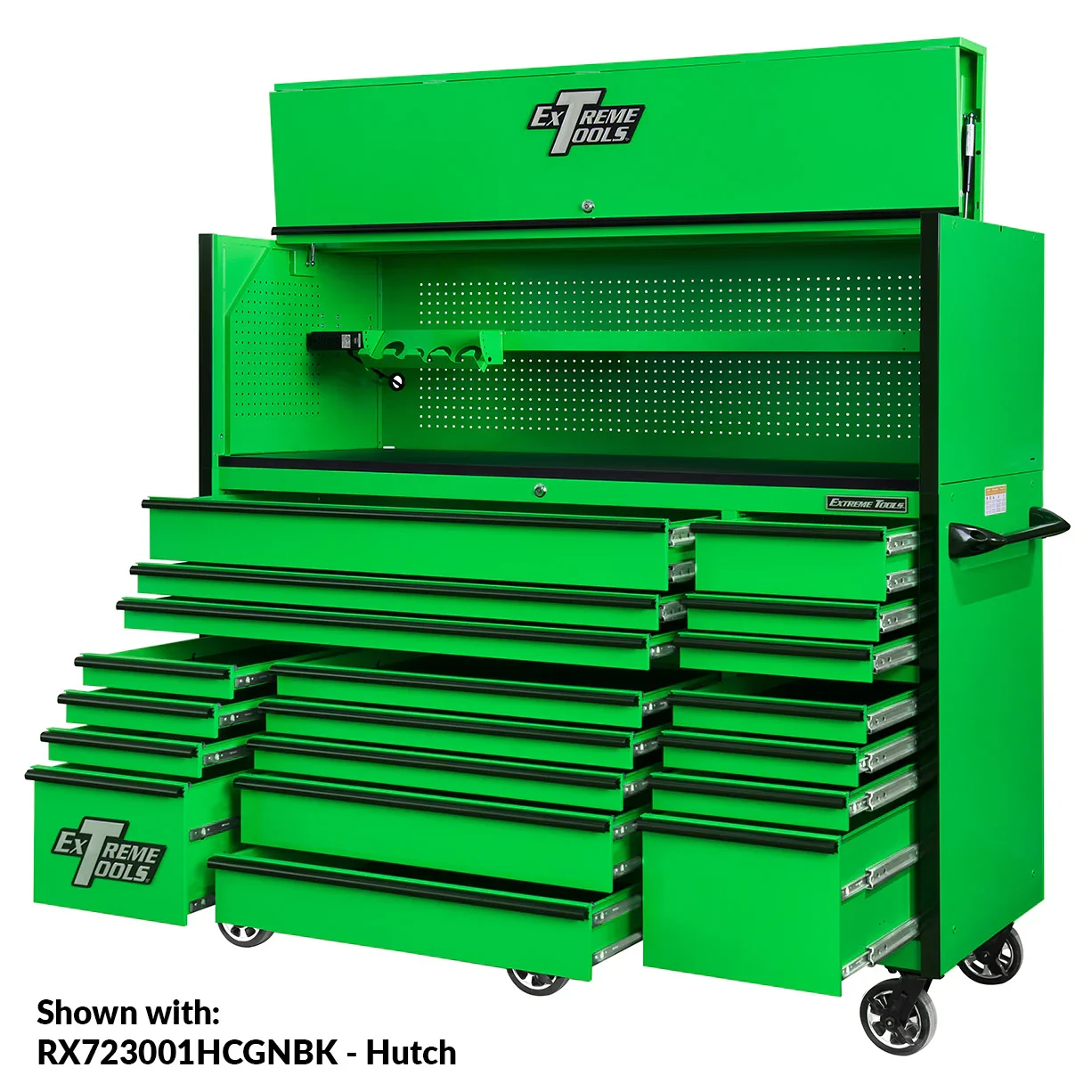 Extreme Tools 72-in x 30-in 19-Drawer Roller Cabinet With 250 lb Drawer Slides - RX723019RC-250 - Image 2 Extreme Tools 72-in x 30-in 19-Drawer Roller Cabinet With 250 lb Drawer Slides - RX723019RC-250 - Image 2