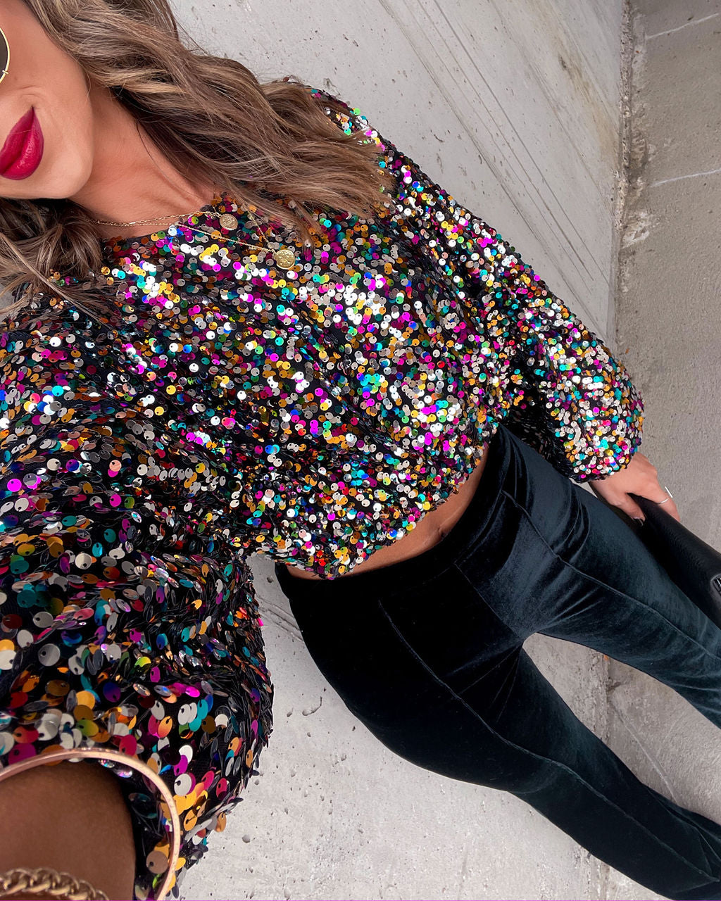 Always A Celebration Sequin Crop Top - Se7enfashion