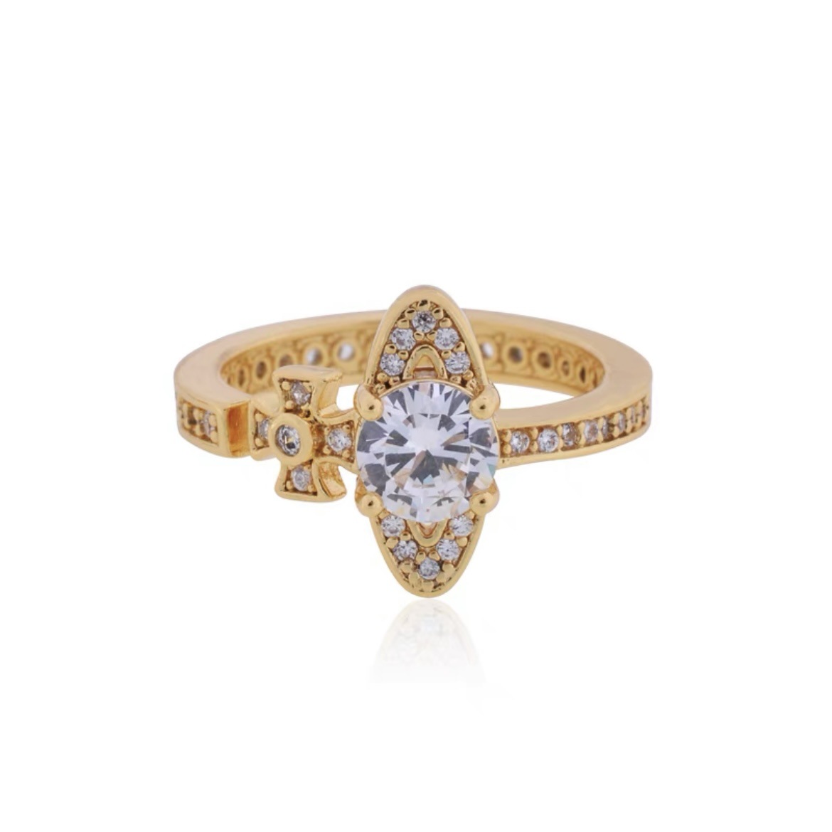 Vivienne Westwood Multi Color Diamond Saturn Ring - Original Replica Club