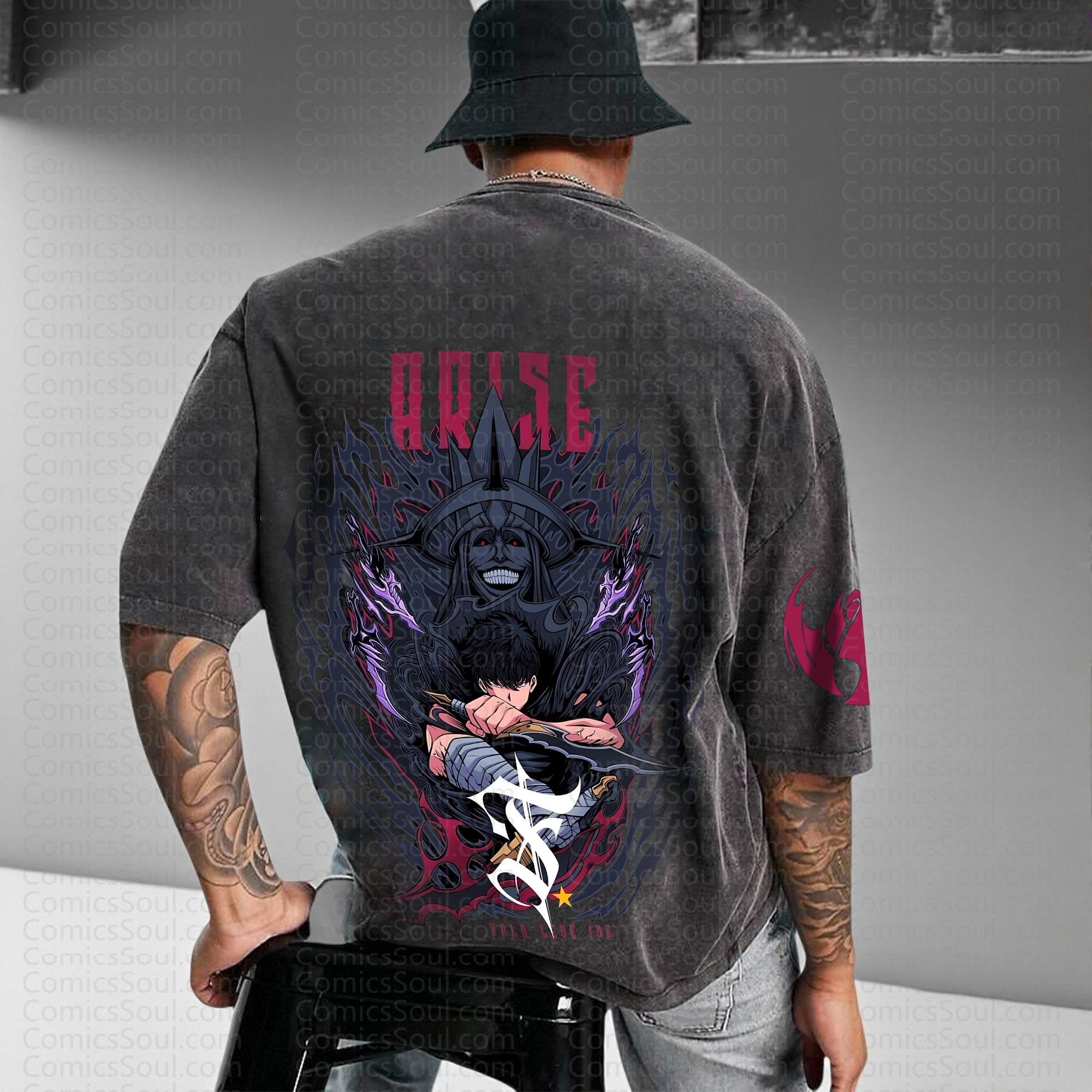Unisex Anime Inspired Vintage Washed T-Shirt丨Comicssoul