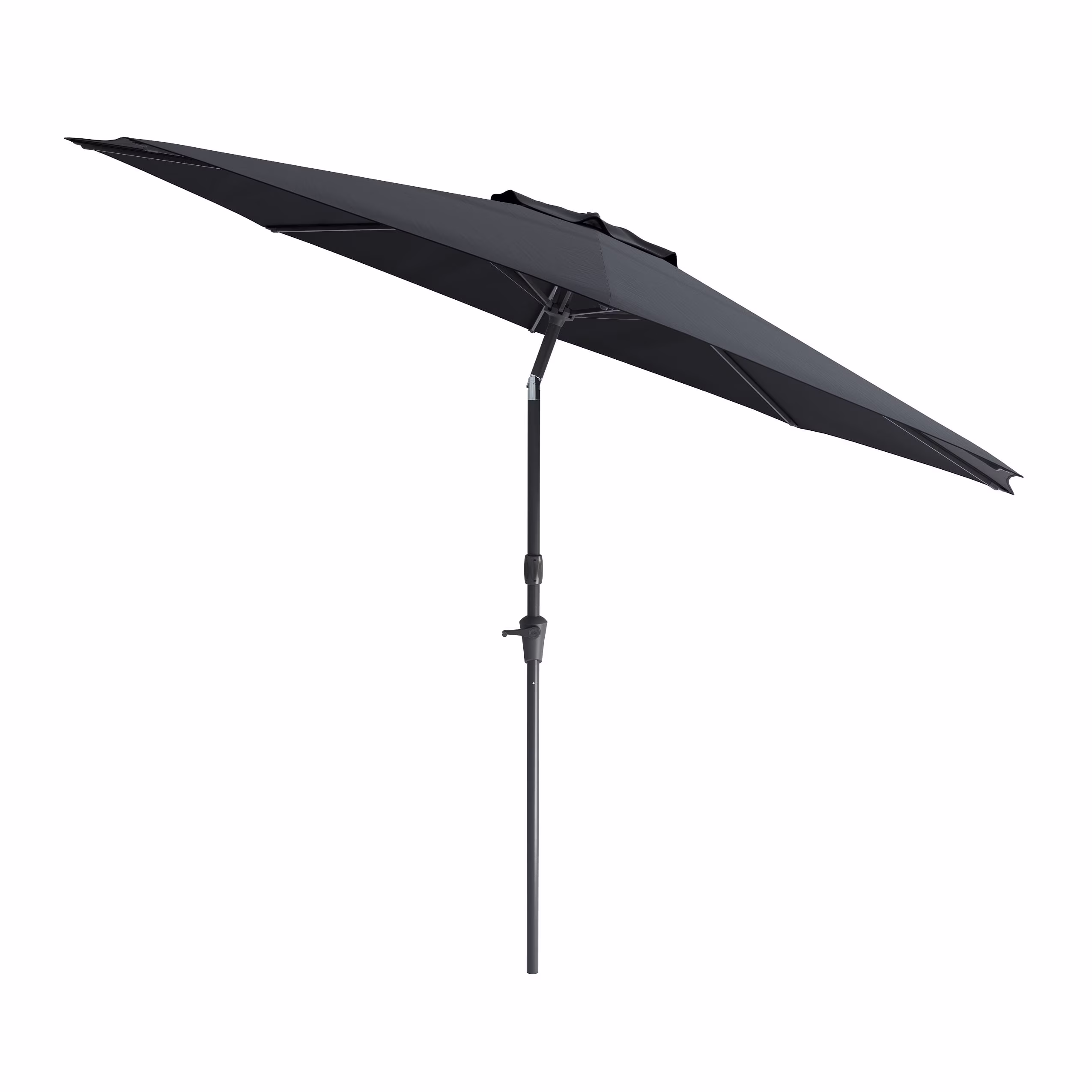 CorLiving 10 Foot Wind Resistant Patio Umbrella, Outdoor Parasol with Crank Tilt, Round Market Umbrella for Patio, Umbrella with Crank, Tilt Umbrella, Outdoor Umbrella, White - Image 3