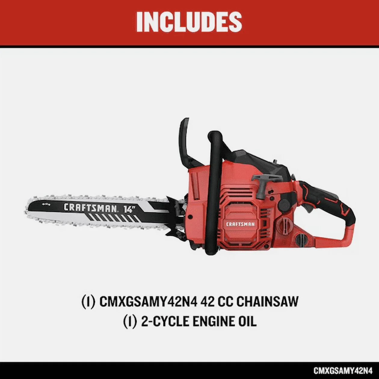 Craftsman S1450 CMXGSAMY42N4 42cc 2-Cycle 14" Gas Chainsaw - Image 7