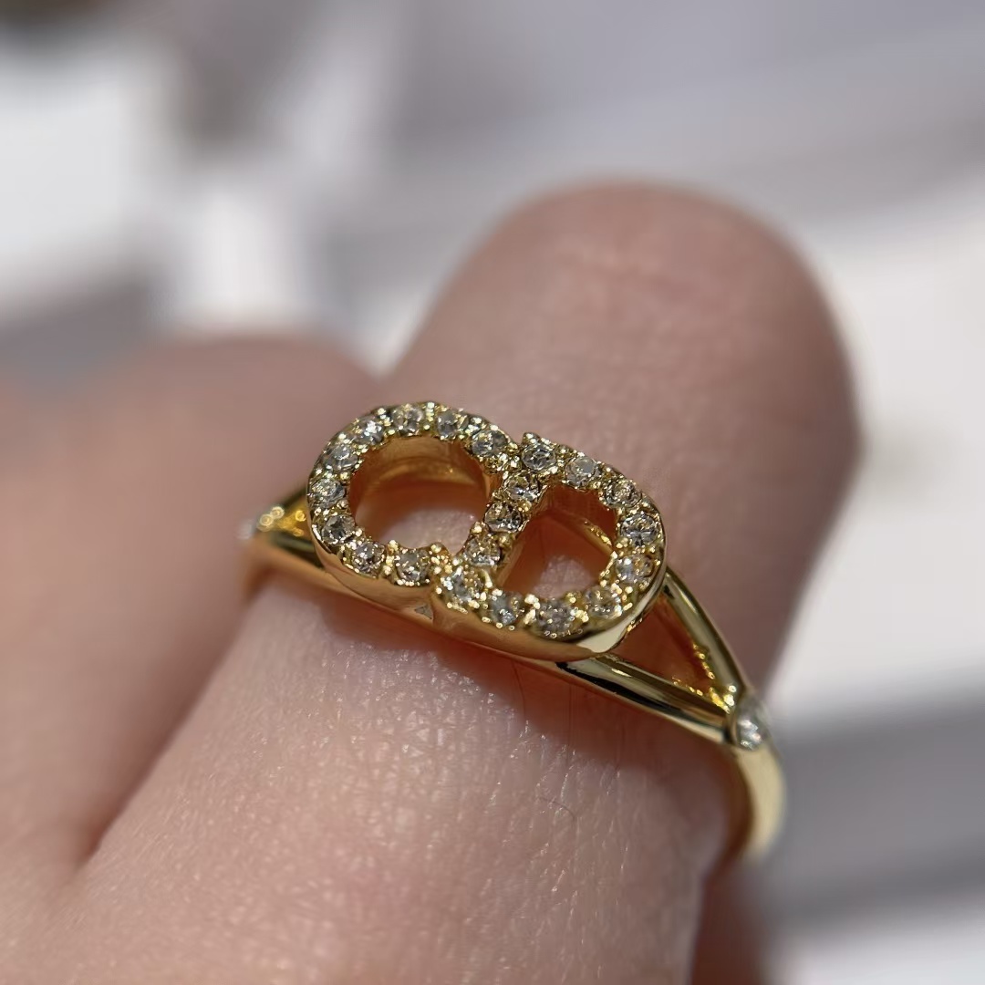Dior CD Paved Diamond Ring - Original Replica Club