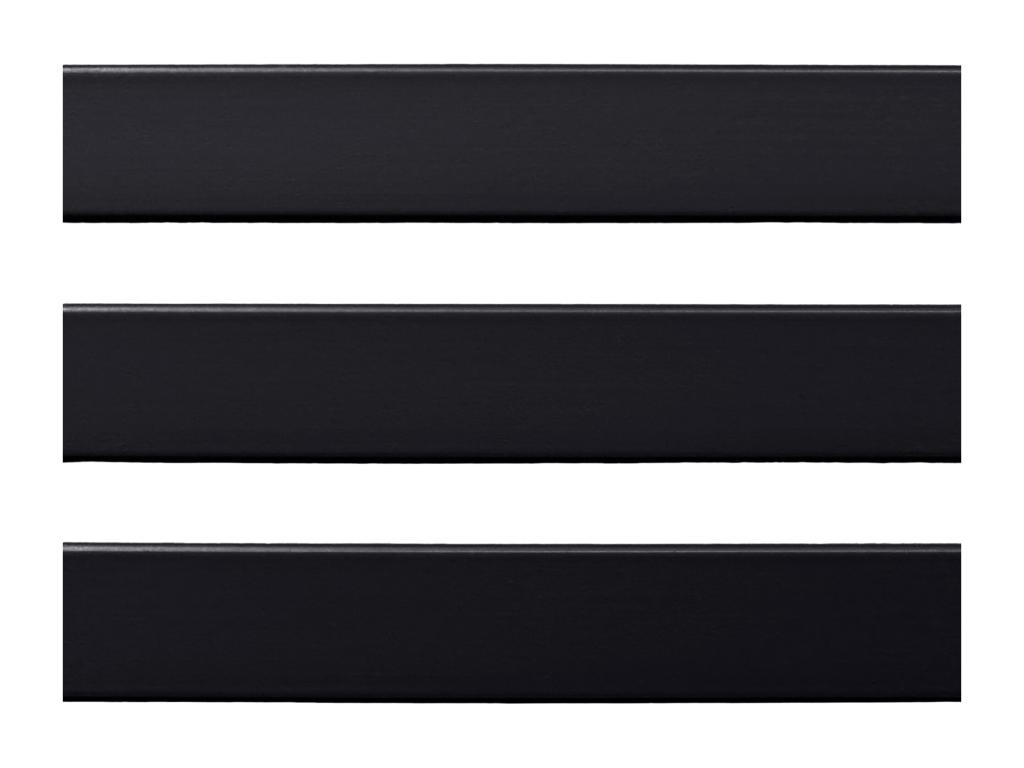 DHOME Cabecero de Madera reciclada DM Estilo Japones 150x46cm Camas 150 - Negro Sólido