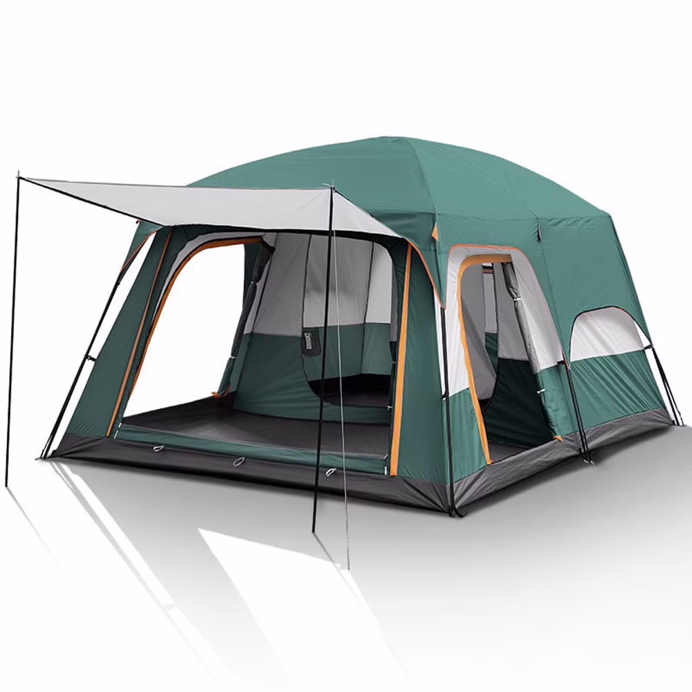 Eccomum 12 - Person Family Cabin Tent with Divided Curtains(Dark Green)