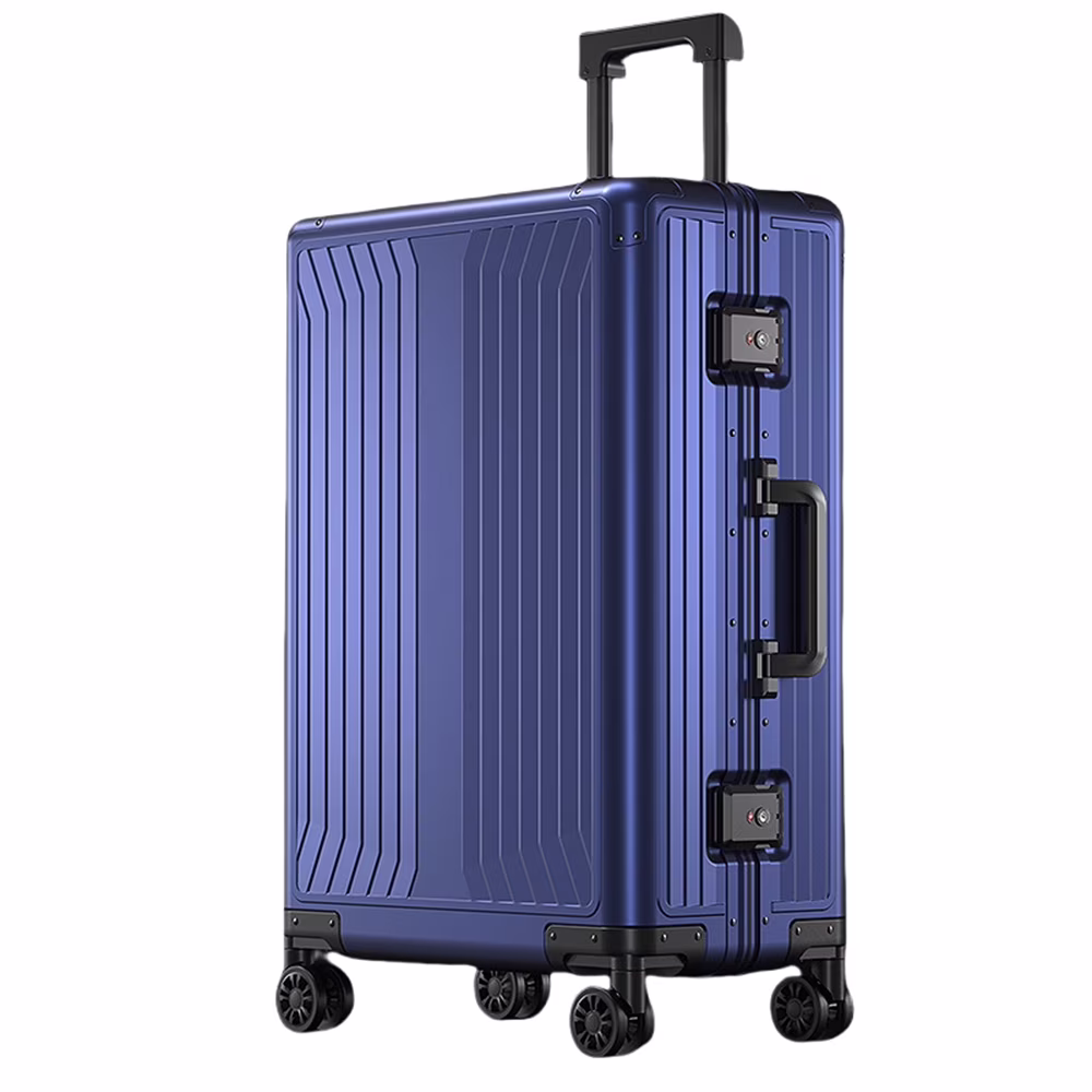 All Aluminum Magnesium Hardshell Carry on Luggage with Wheels, Modern Zipperless Hardshell Checked Luggage with TSA Lock, Airline Approved Metal Suitcase Travel Metal Rolling Luggage - Image 7
