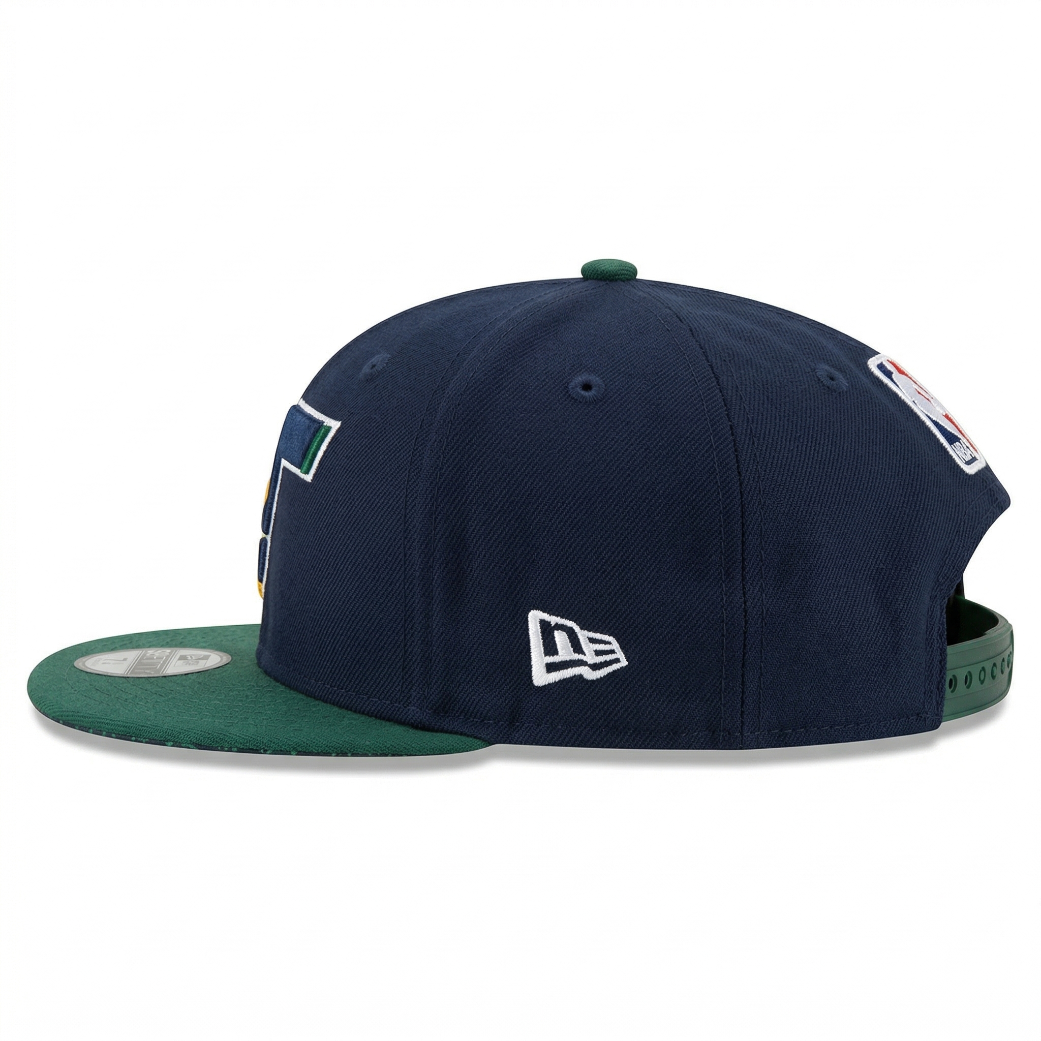 Utah Jazz Classic Navy & Green J-Note Adjustable Snapback Cap - SEVEN HATS - SEVEN HATS