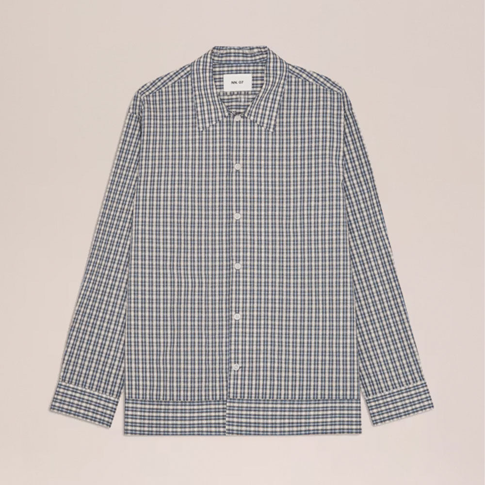NN07 - Chemise Reed 5322 - Bleu à carreaux