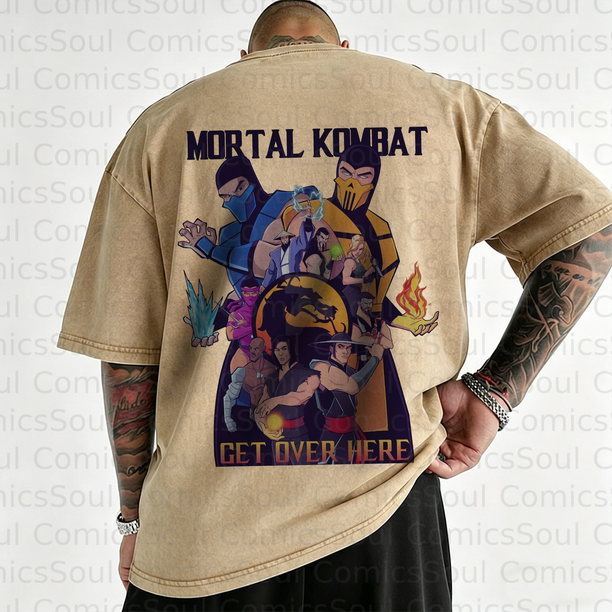 Unisex Anime Inspired Vintage Washed T-Shirt