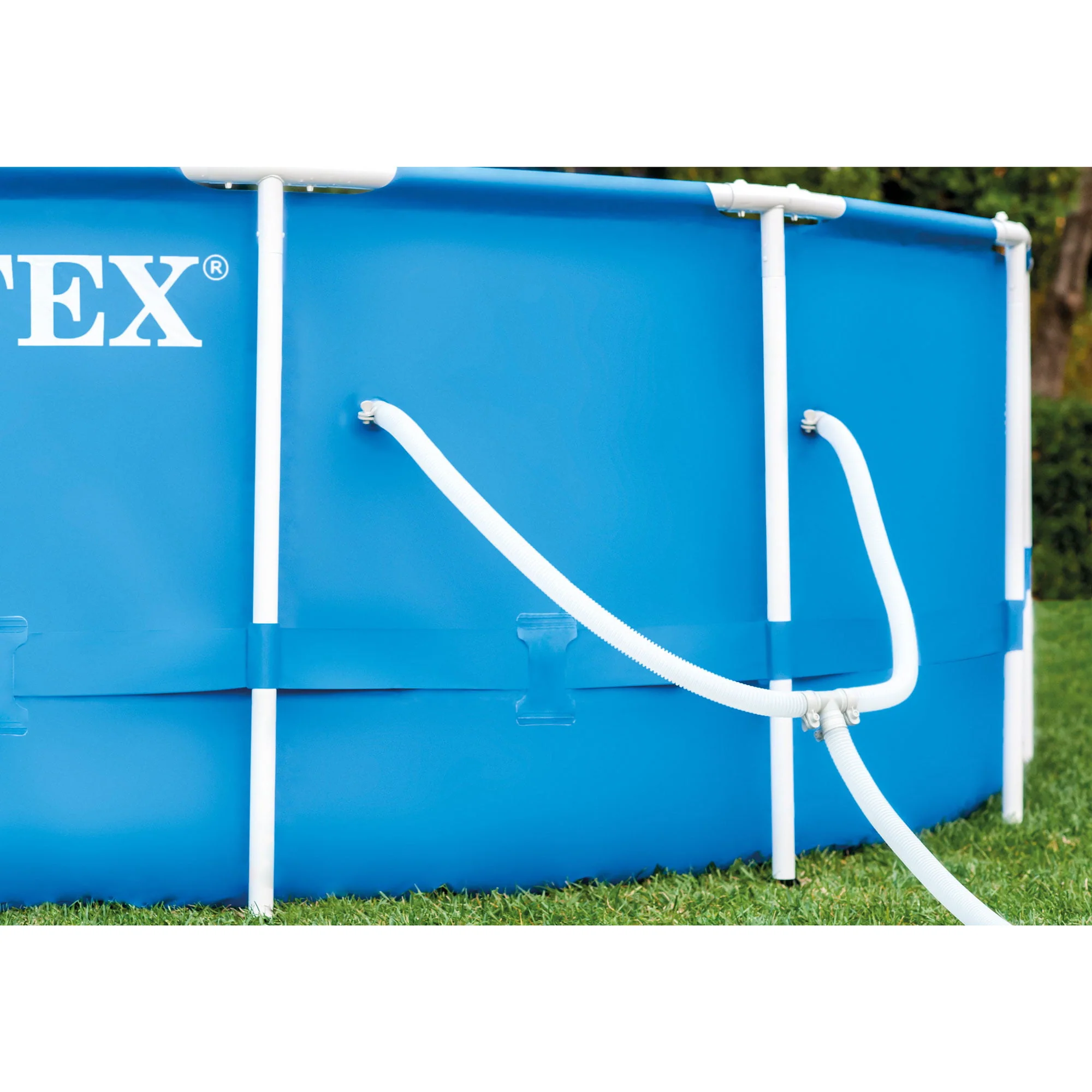 Intex 12' x 30" Metal Frame Swimming Pool w/ Filter Pump & Pool Maintenance Kit - Image 3