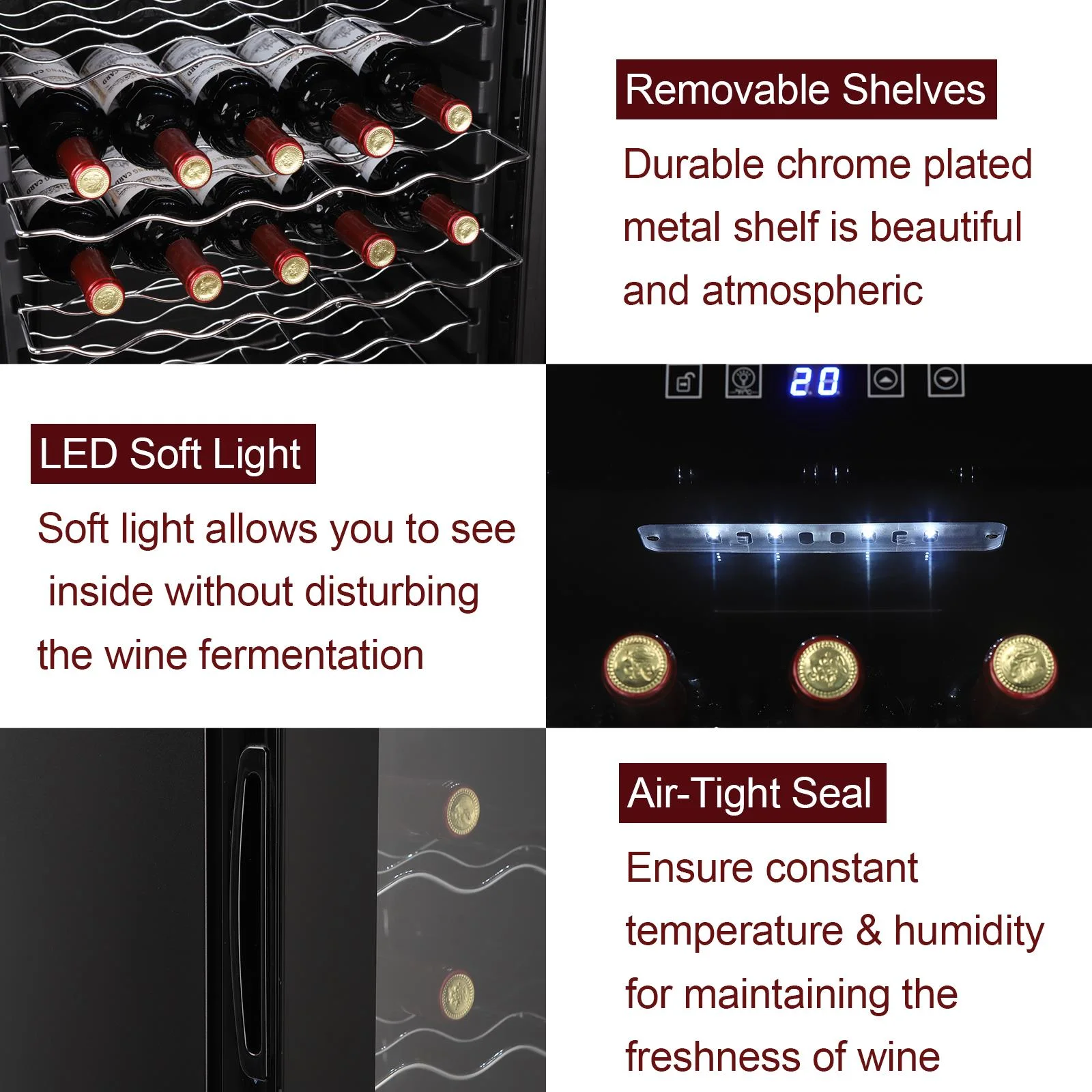 Ktaxon 18 Bottle Compressor Wine Cooler Freestanding Wine Fridge, Fast Cooling, Low Noise - Image 33