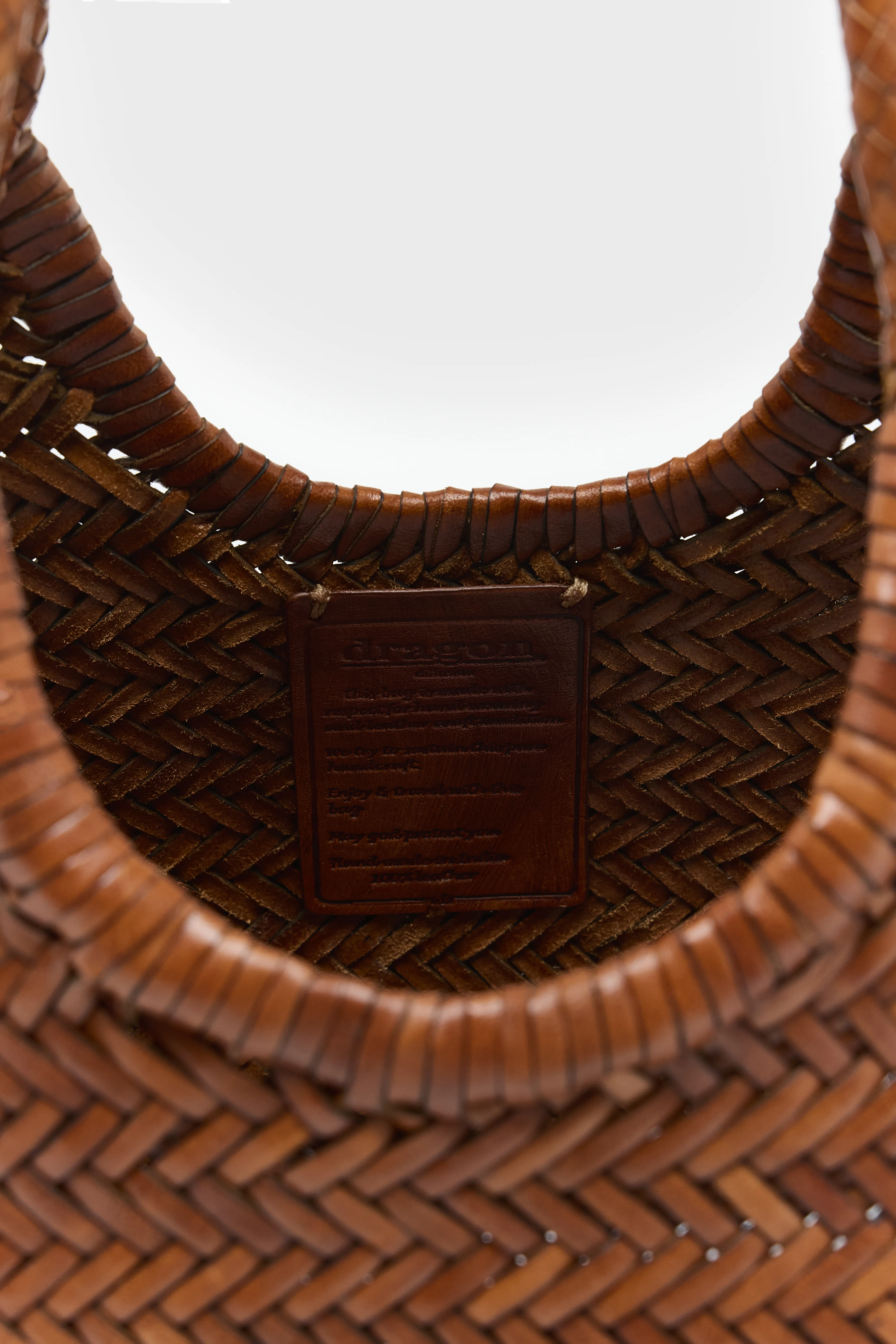 Bellerose Nantucket Big Woven Leather Bag  (261 / W / DARK BROWN)