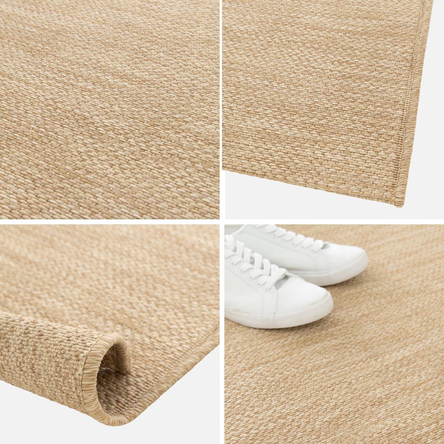 Timothy - Alfombra interior/exterior efecto yute color natural