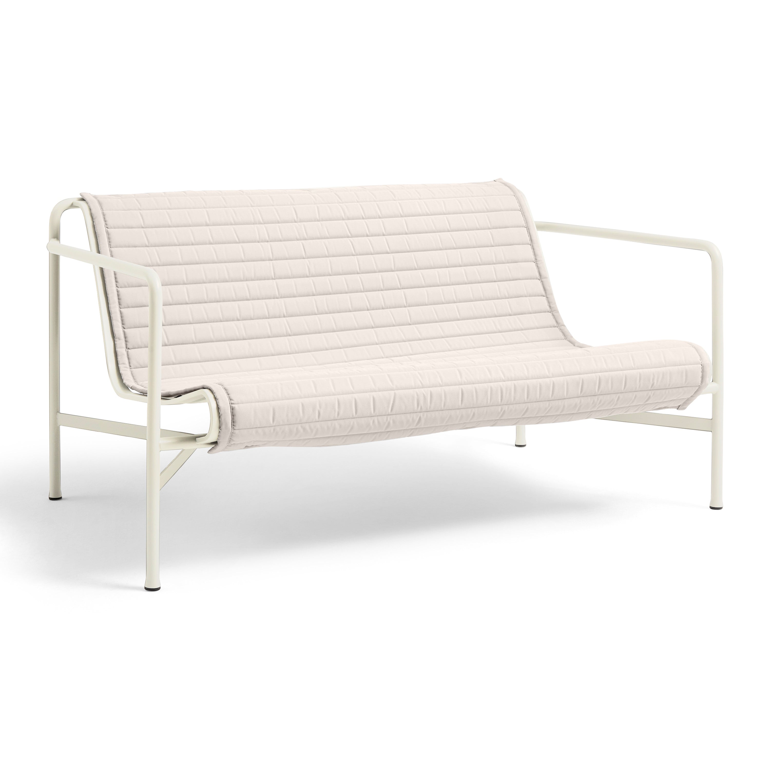 HAY Palissade Quilted Kussen voor Lounge 2,5-zitsbank Low - Crème Wit