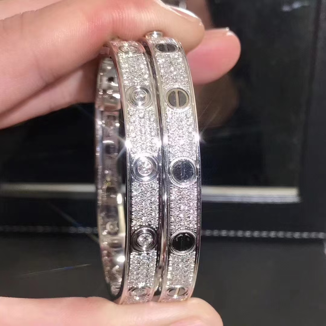 Cartier LOVE Bracelet Bangle, Diamond Paved - Original Replica Club