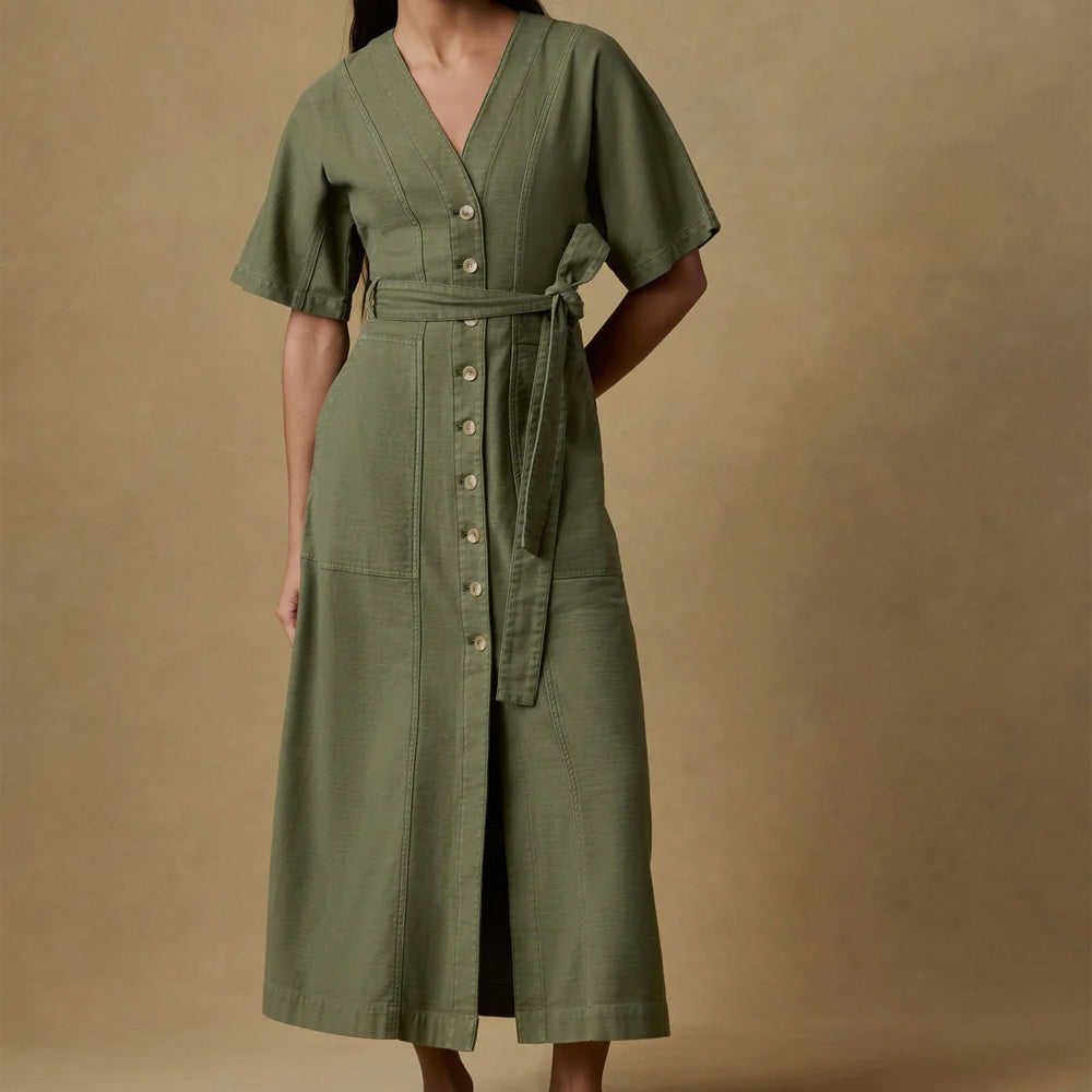 Faherty - Robe Camille - Vert Mousse