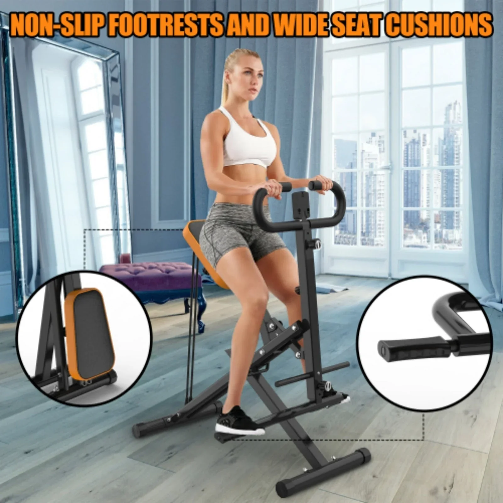 Hiii Foldable Squat Machine With Resistance Bands, 250 Pounds - Black - Image 4 Hiii Foldable Squat Machine With Resistance Bands, 250 Pounds - Black - Image 4