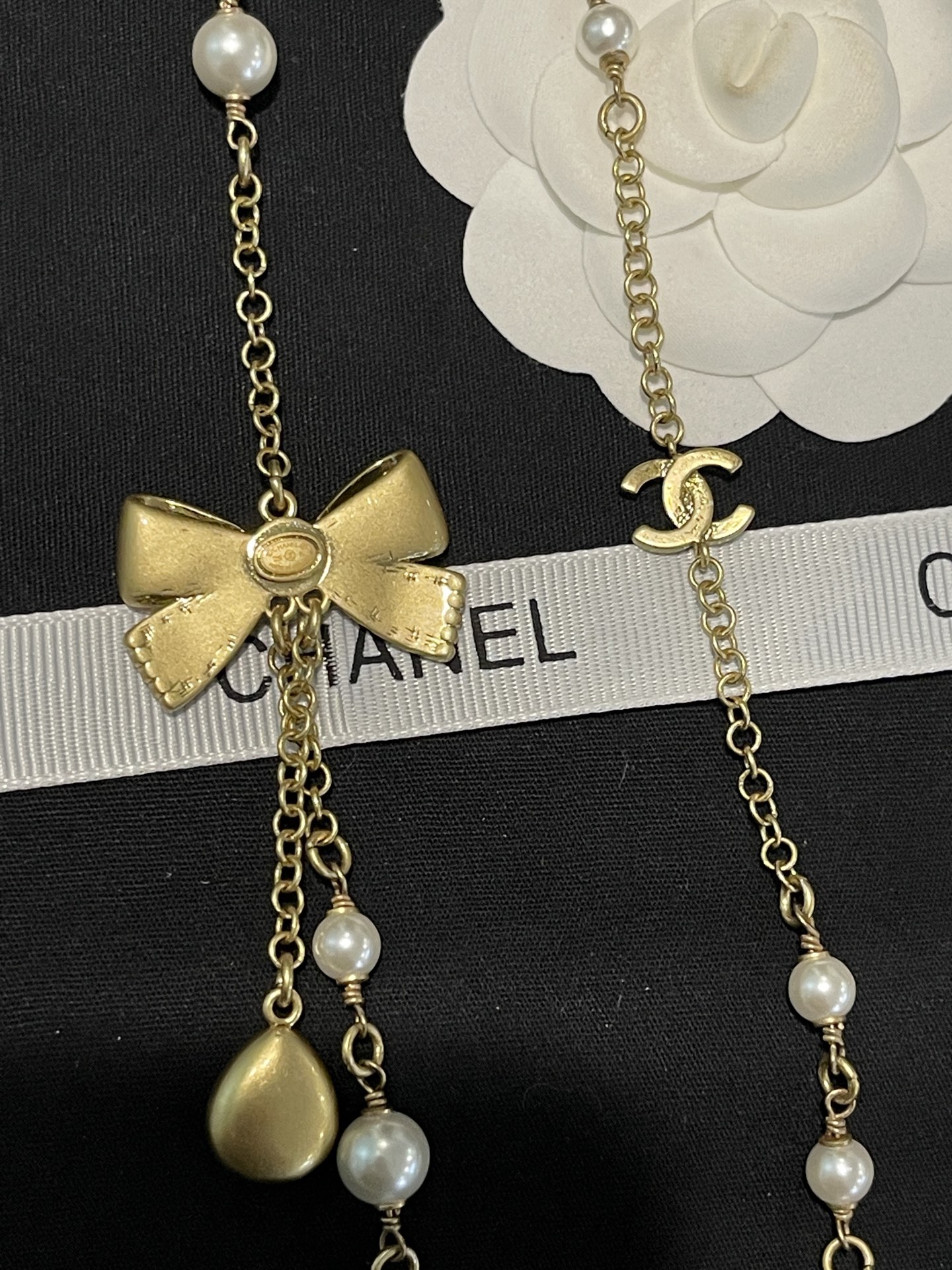Chanel Bowknot Sweater Chain Foldable Double-Layer Long Necklace - Original Replica Club
