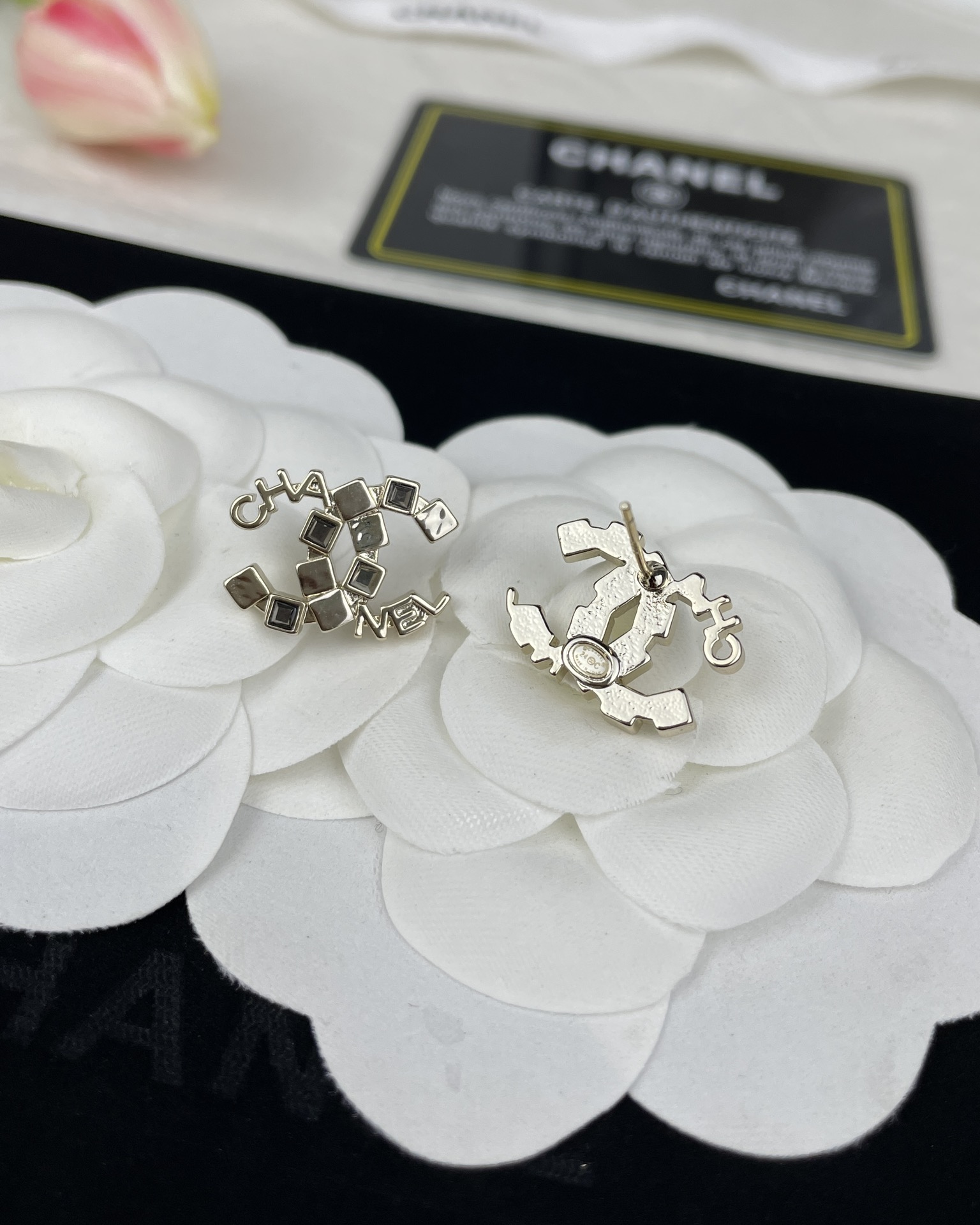 Chanel Letter Brooch Earrings - Original Replica Club