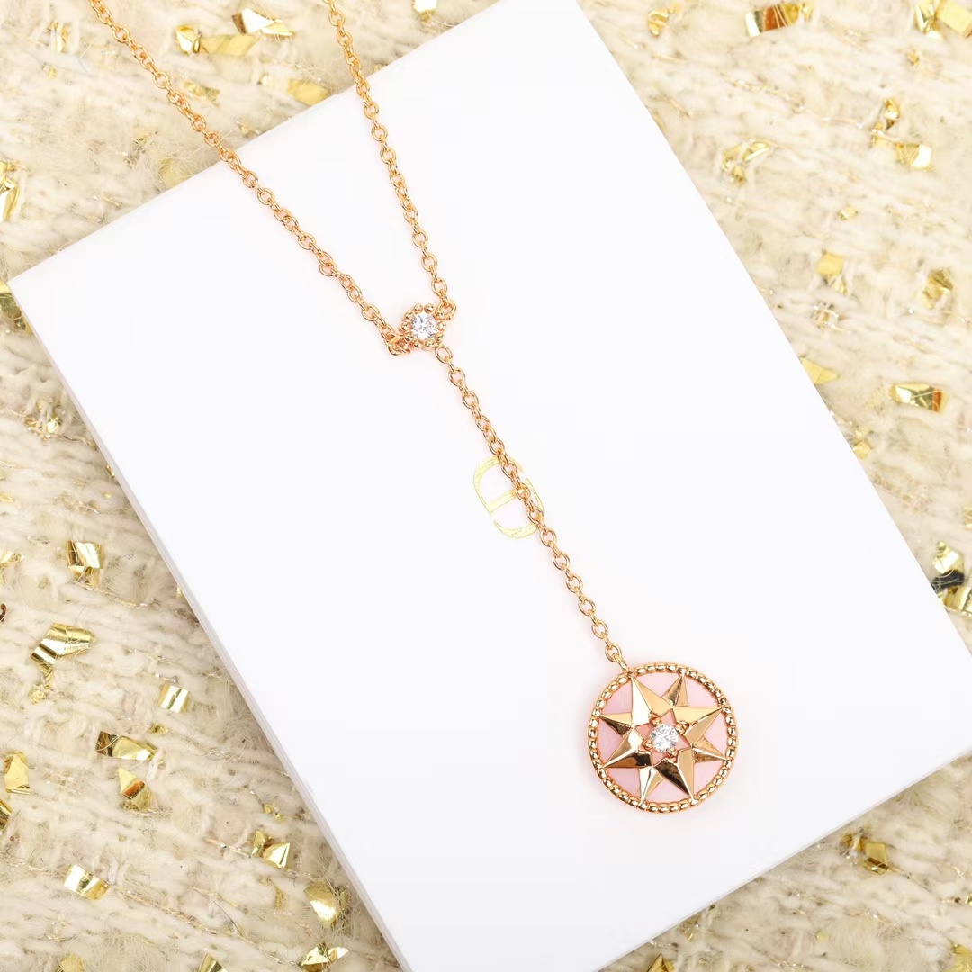 Dior Rose Des Vents Compass Pendant Y Necklace - Original Replica Club