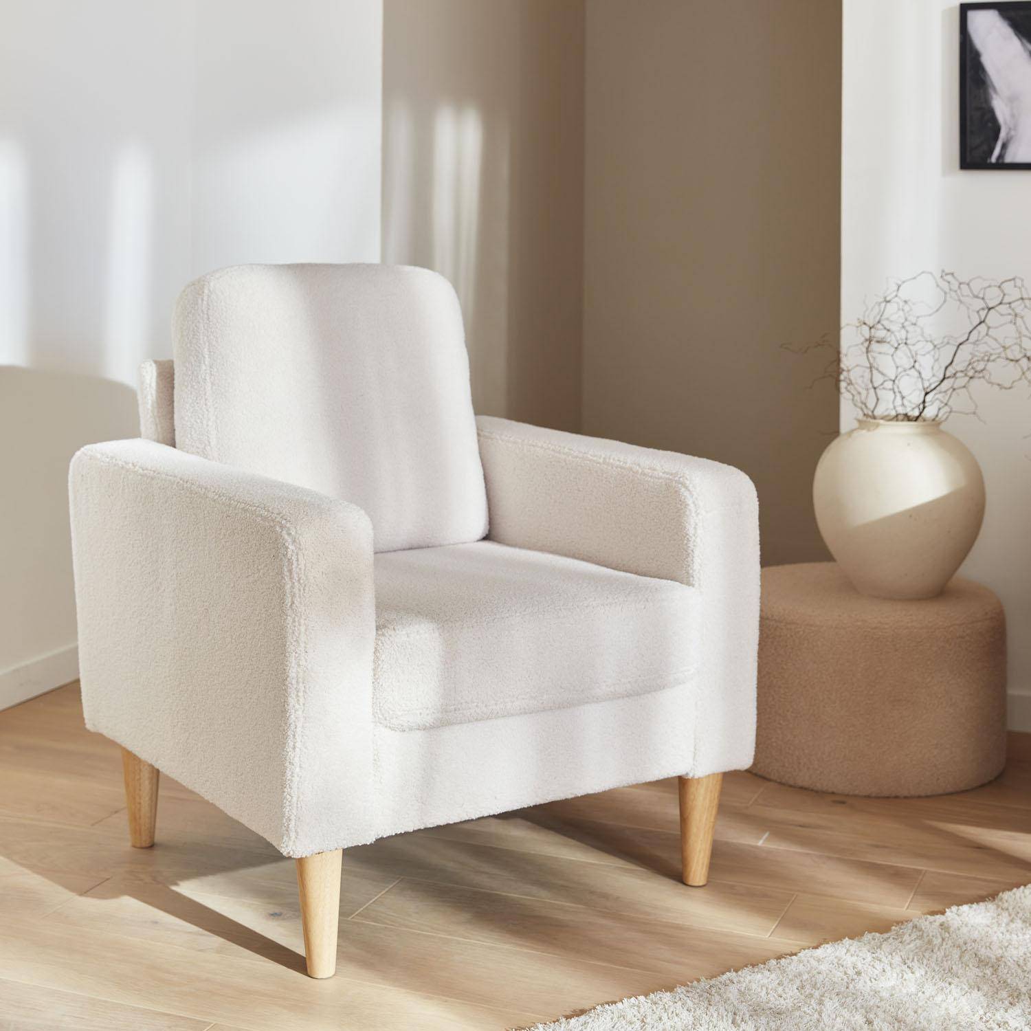 Bjorn borreguito - Sillón estilo escandinavo de borreguito