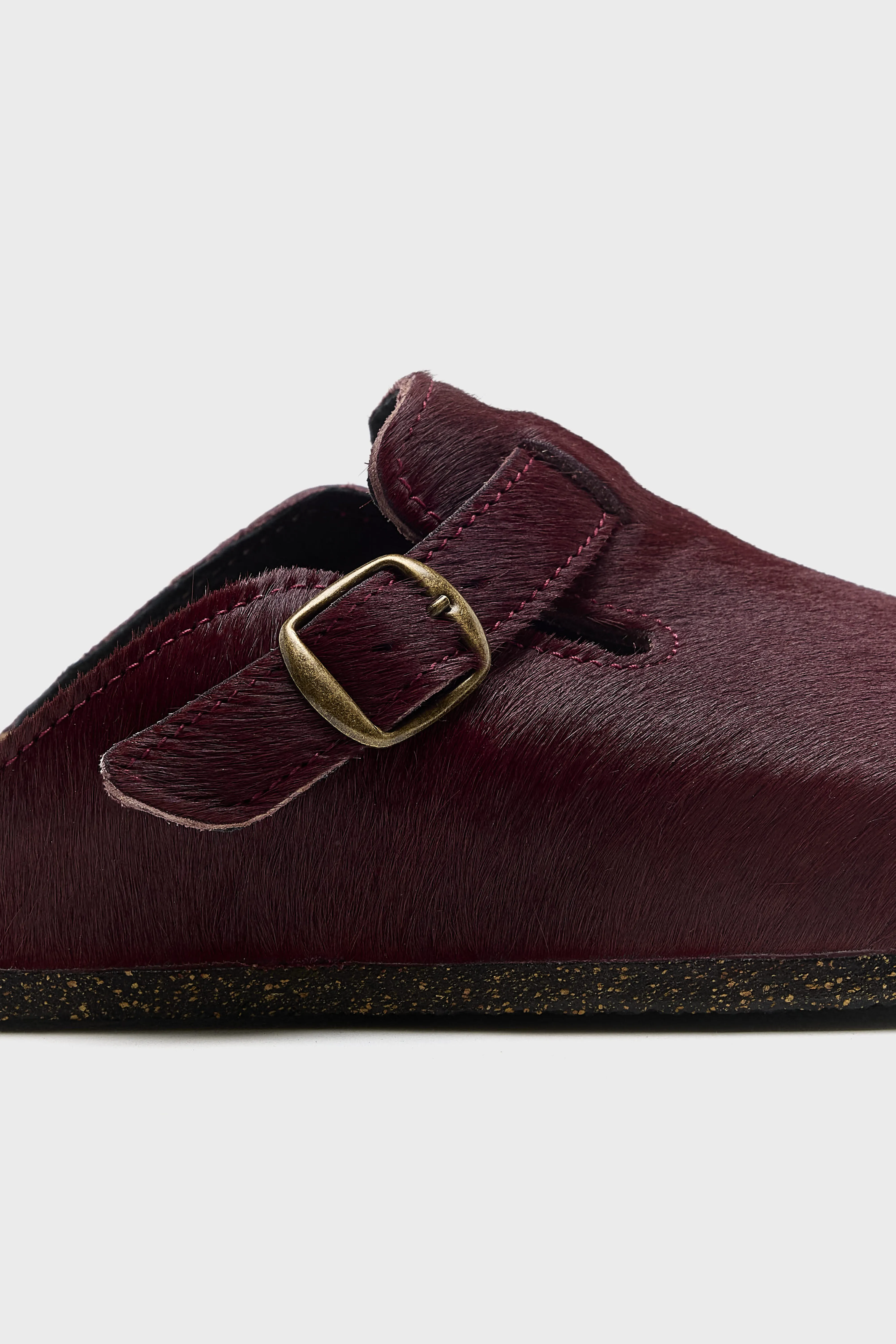 Bellerose Bordeaux Ponyhair Mules  (261 / W / BORDEAUX)