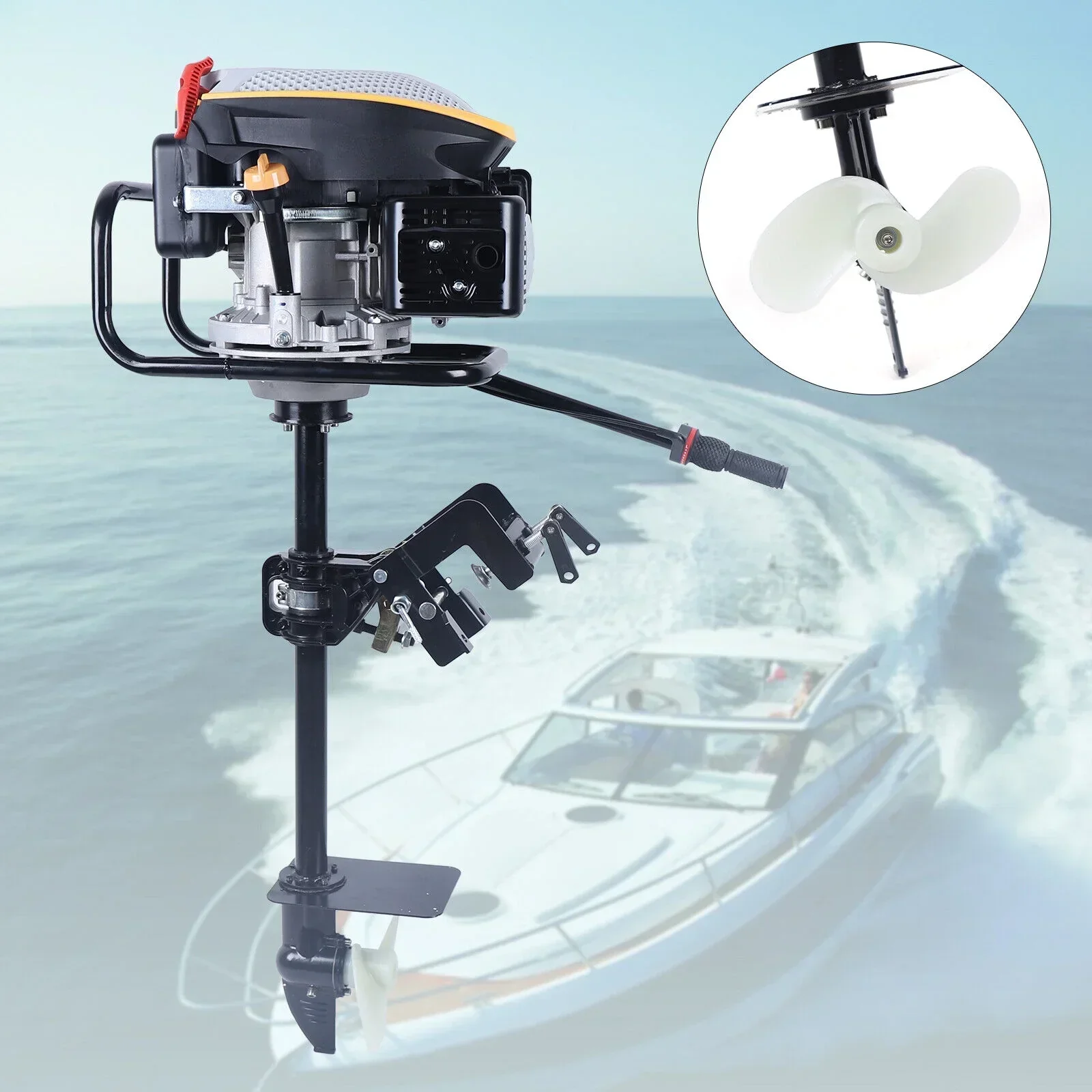 4-Stroke 3.2KW Outboard Boat Motor Engine With Air Cooling System - Image 2 4-Stroke 3.2KW Outboard Boat Motor Engine With Air Cooling System - Image 2