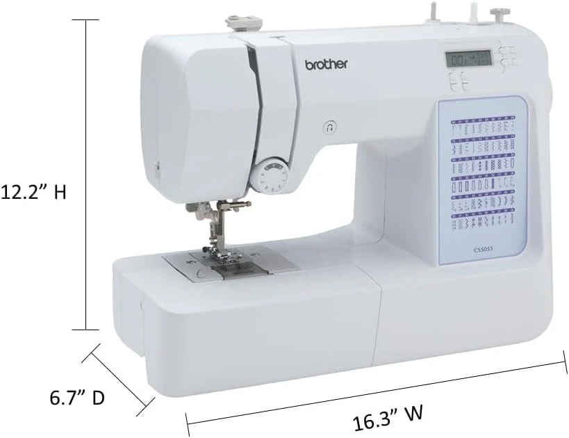 Brother CS5055 computerized sewing machine, 60 built-in stitches, LCD display
