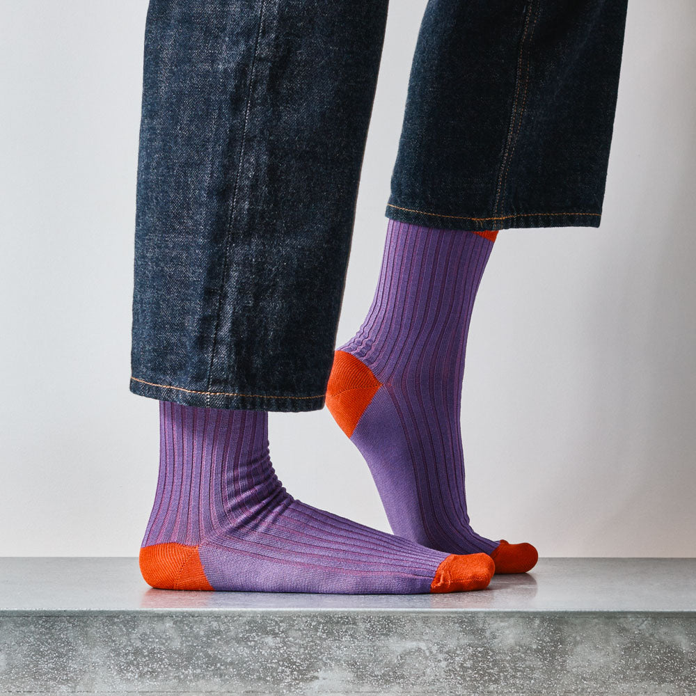 Merci - Chaussettes Theodora - Violet Rouge