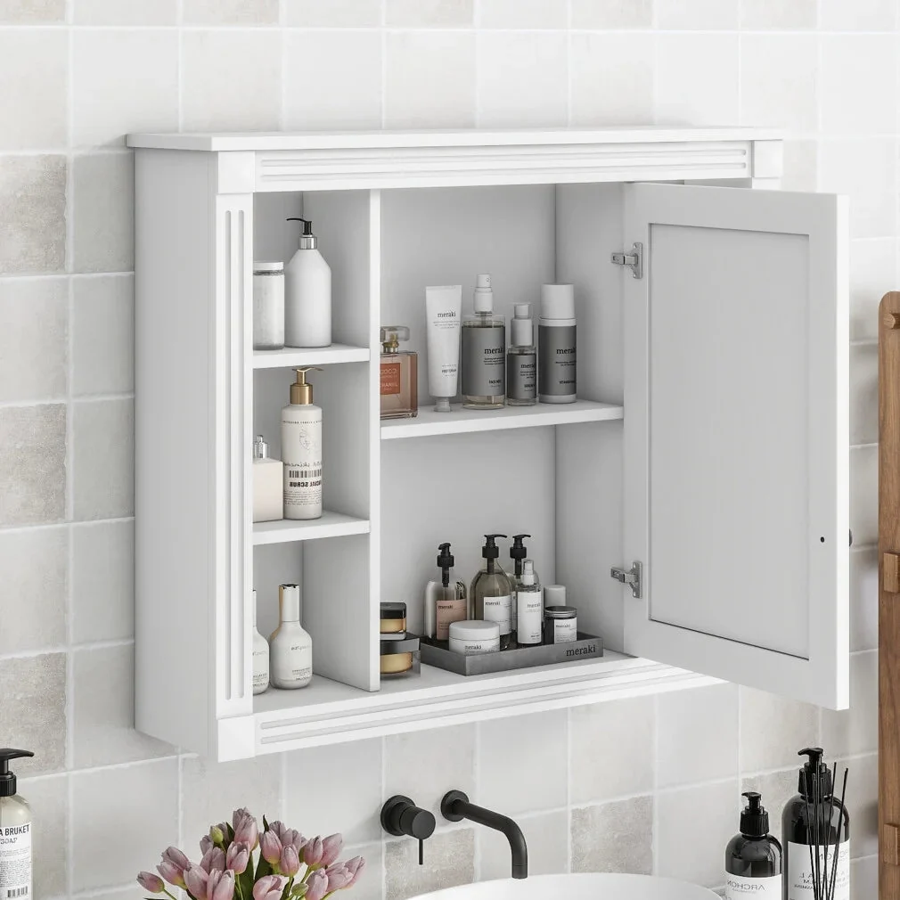 36'' Bathroom Vanity Set With Ceramic Sink Top, Mirror Cabinet, 2 Doors And 2 Drawers - Gray - Image 20 36'' Bathroom Vanity Set With Ceramic Sink Top, Mirror Cabinet, 2 Doors And 2 Drawers - Gray - Image 20