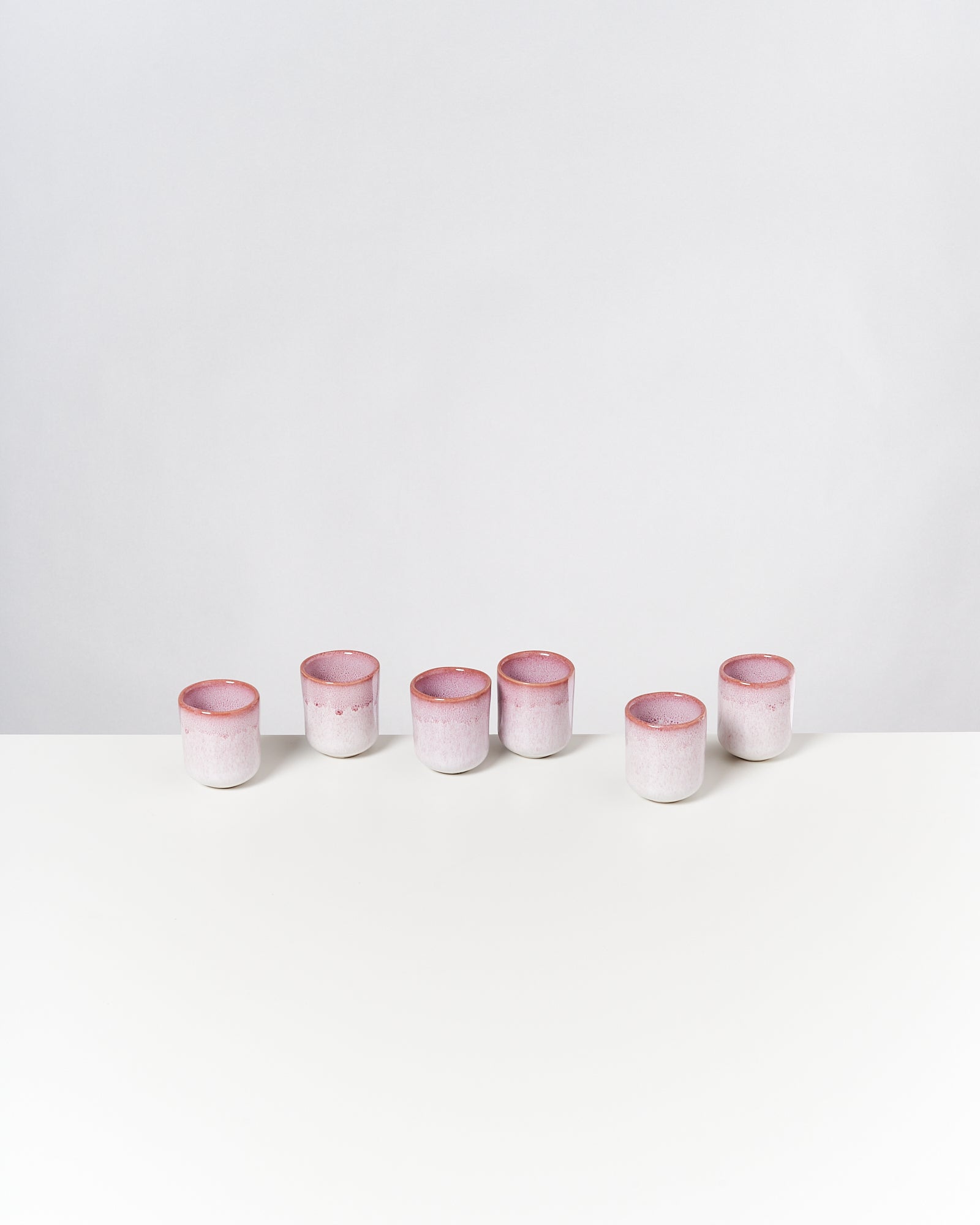 Copa Alto Espressobecher rosa weiß 6er-Set